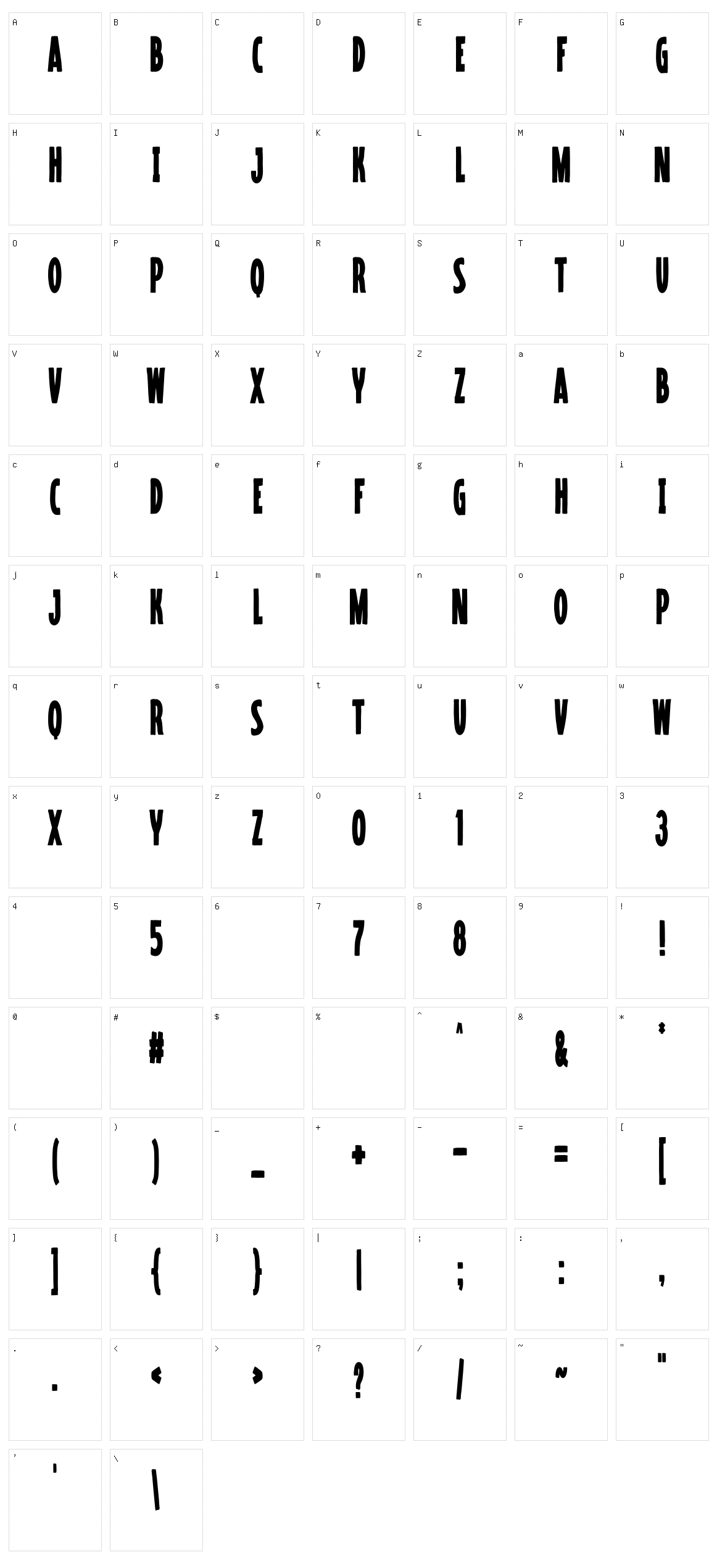 Residual Character Set