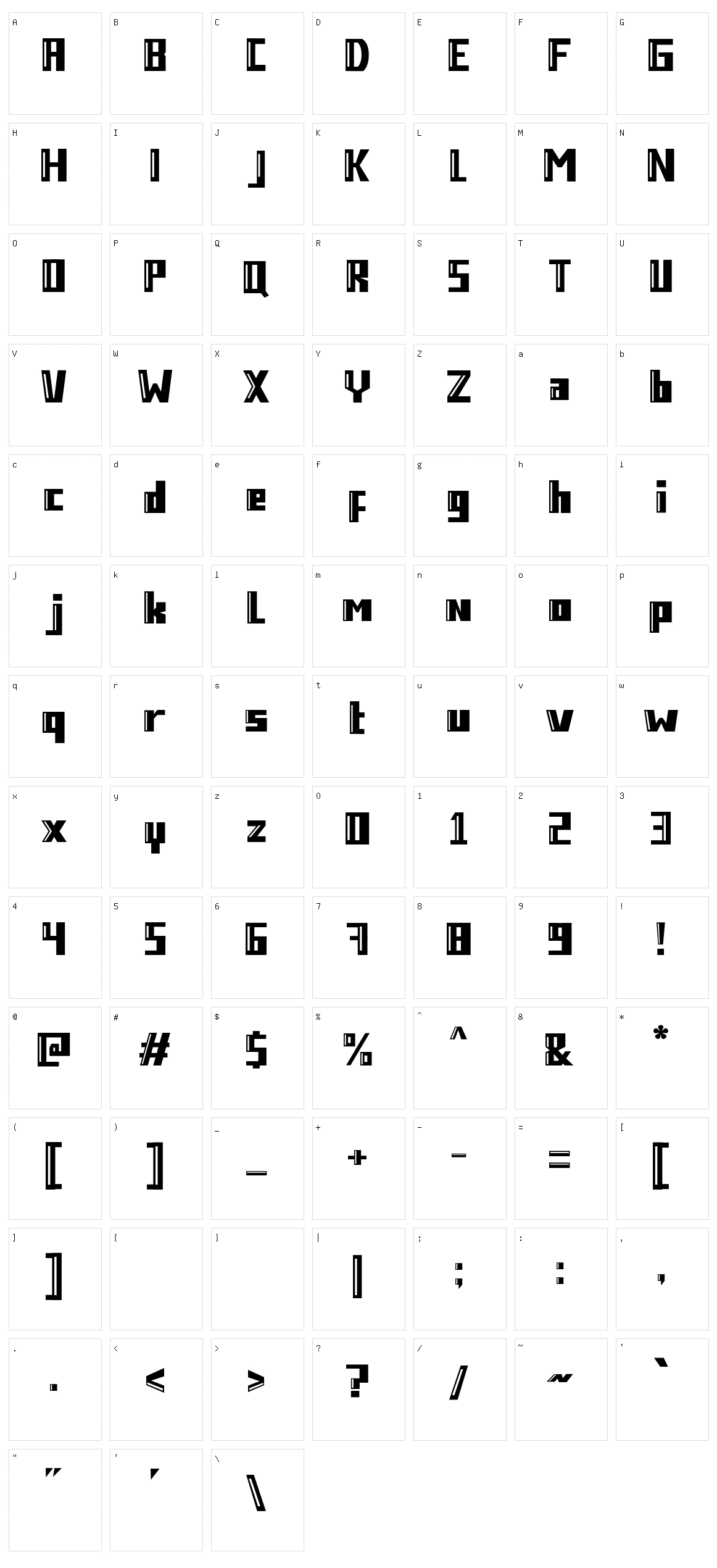Retrolab Character Set