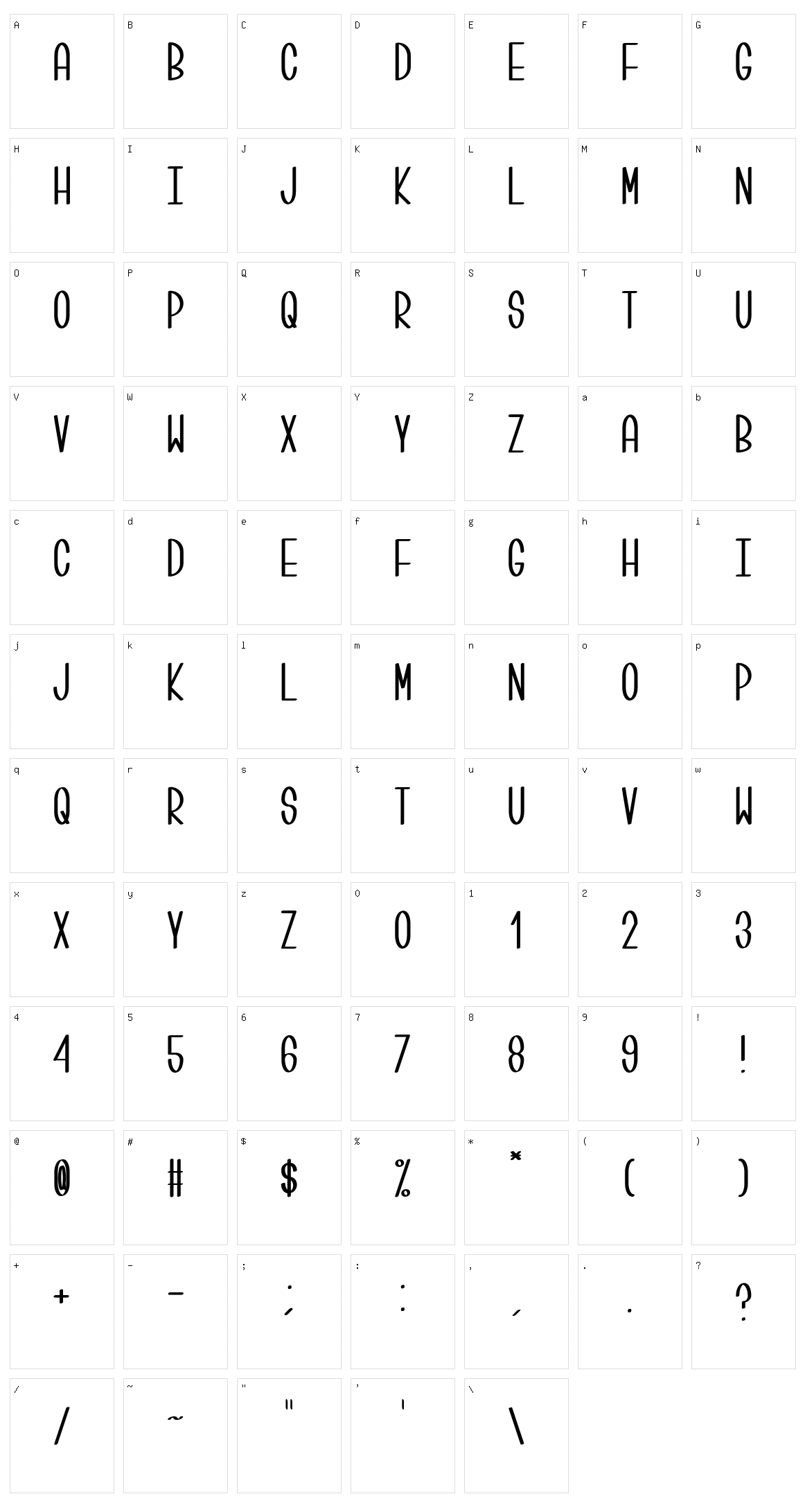 Centi Character Set