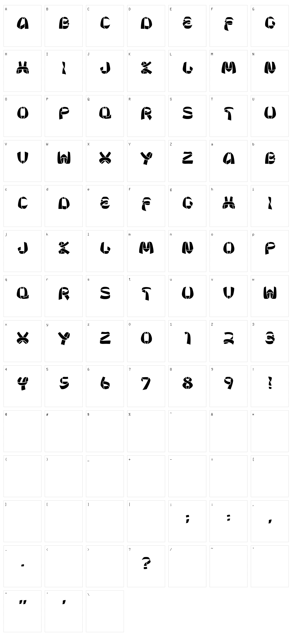 Ribbon Character Set