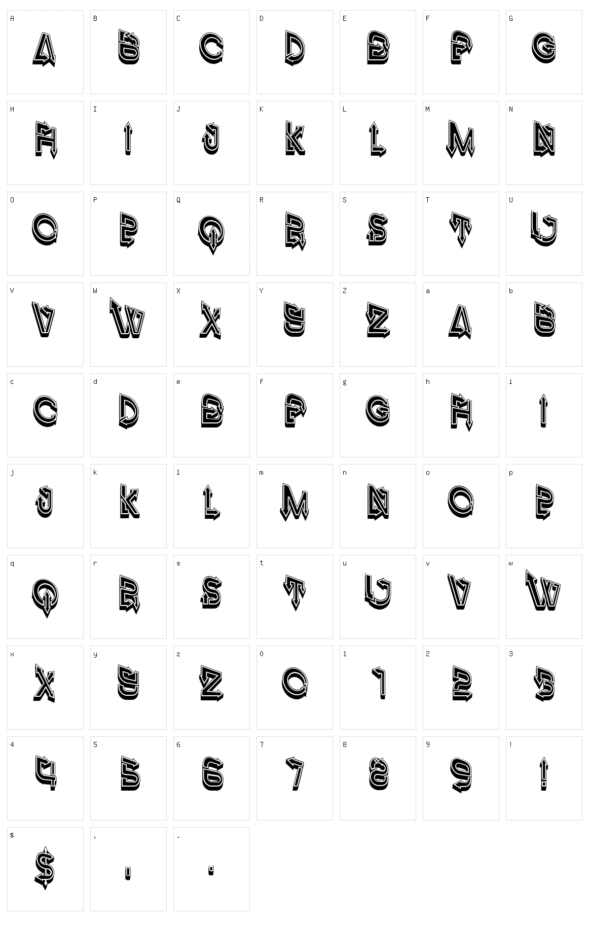 Right Paths Character Set