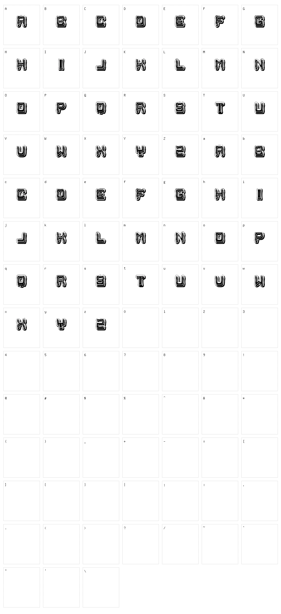 Rigid Character Set