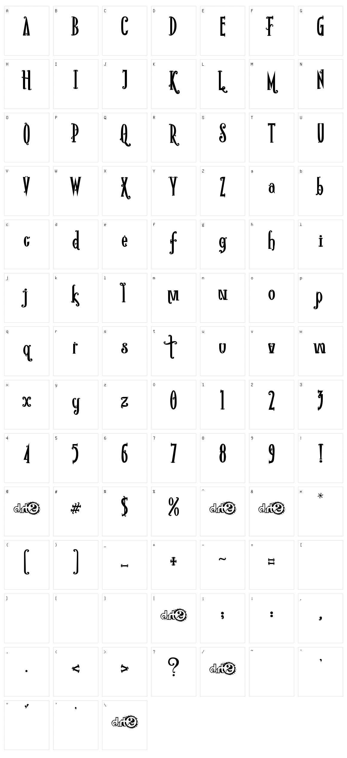 Rio Frescata Character Set