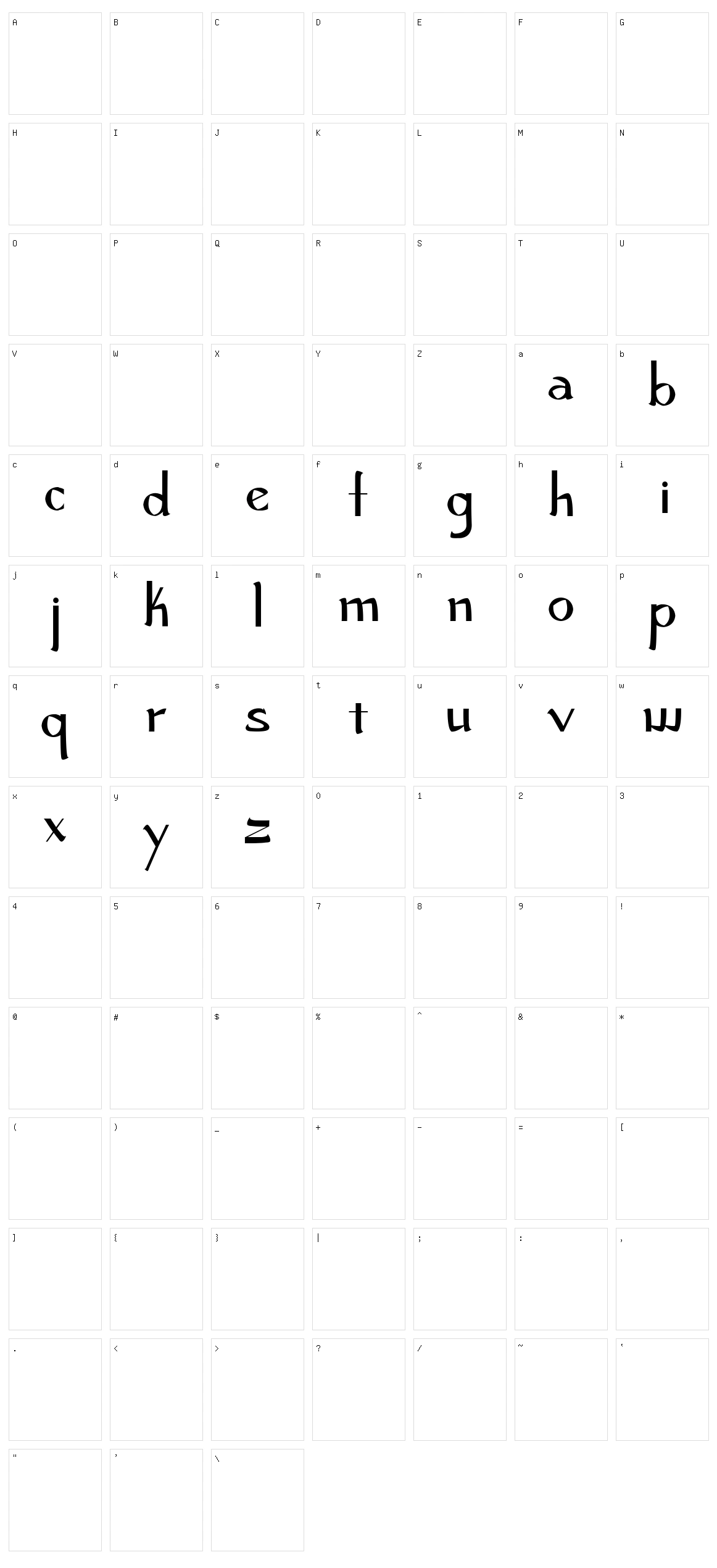 Robust and Husky Character Set