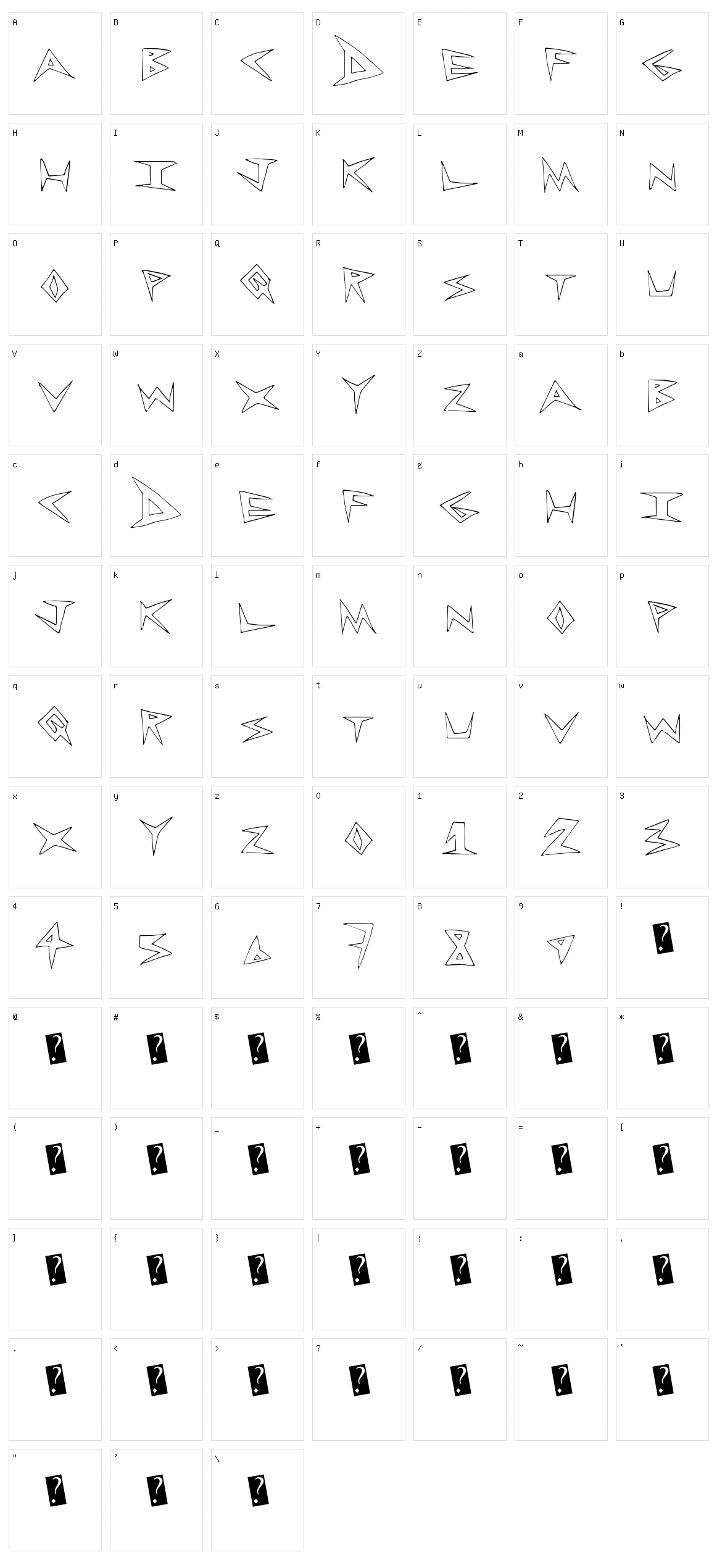 RockLess Character Set