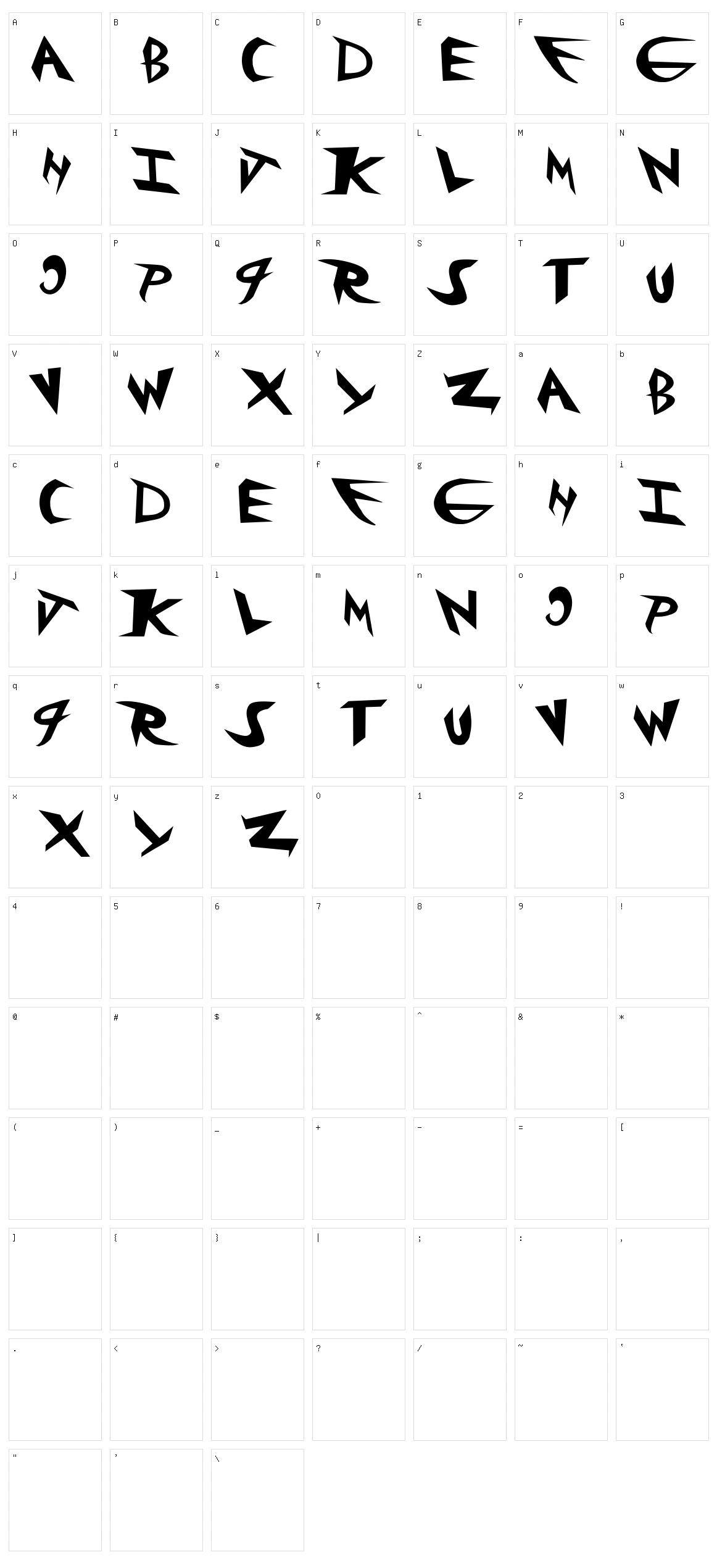 Rockster Character Set