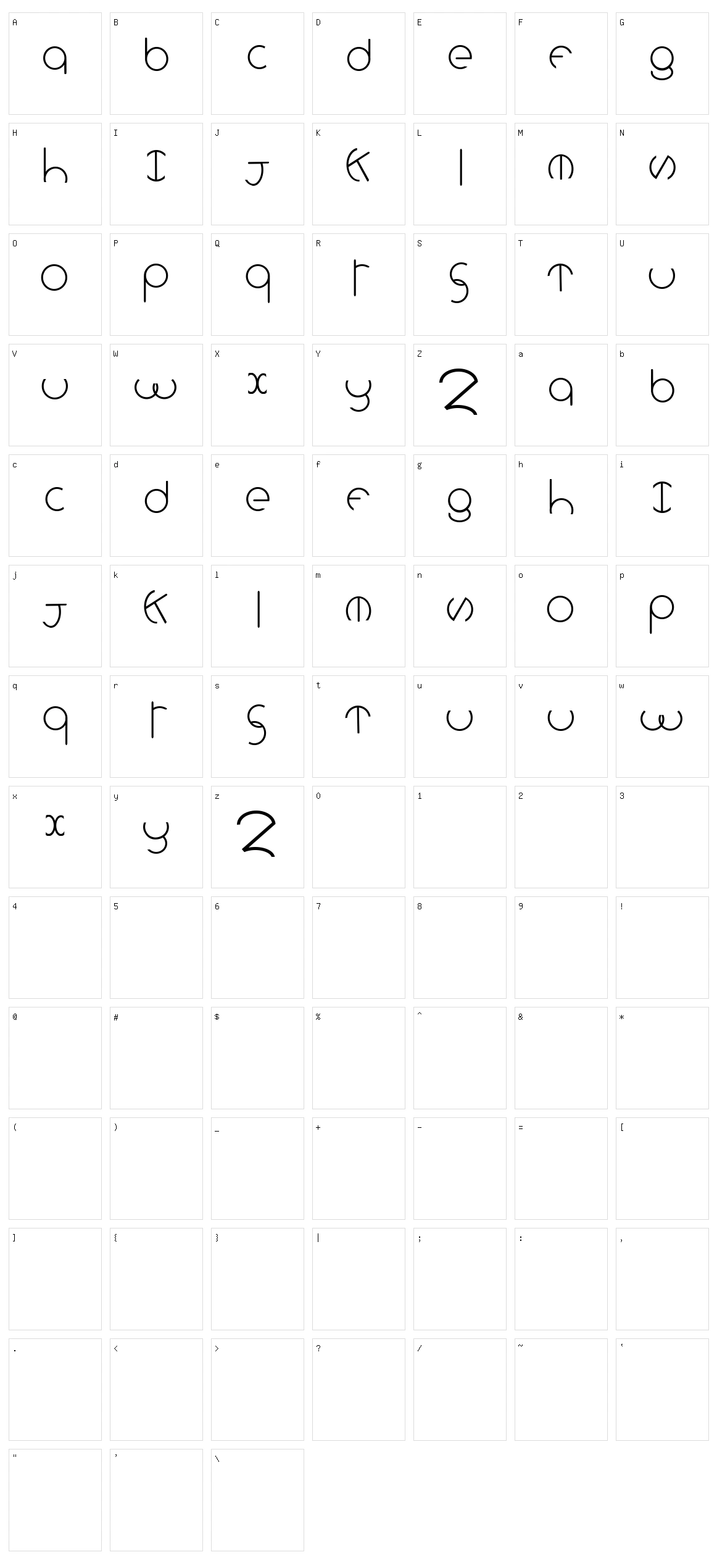 Rollingdeep Character Set