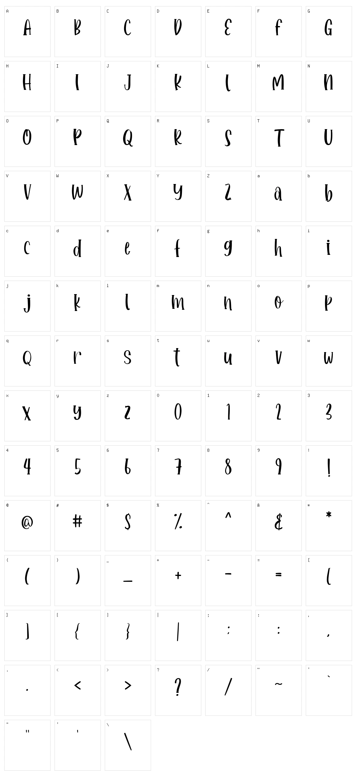 Roomeria Character Set