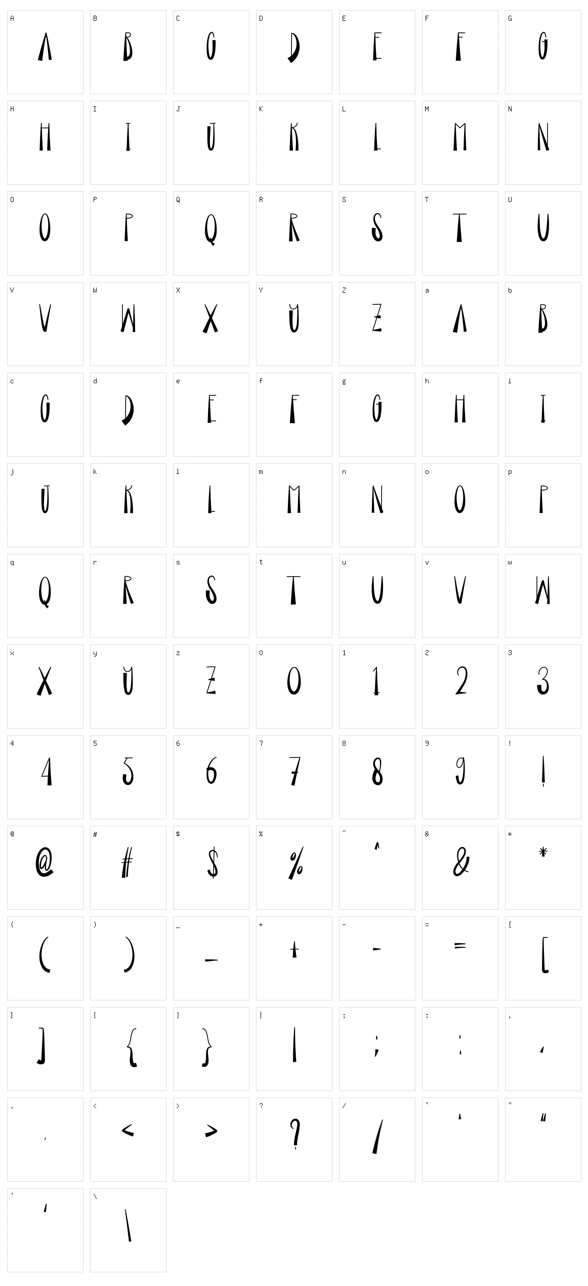 Roster Character Set