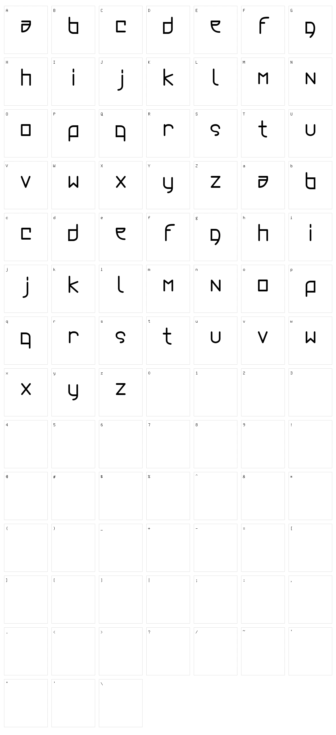 Rotox Character Set