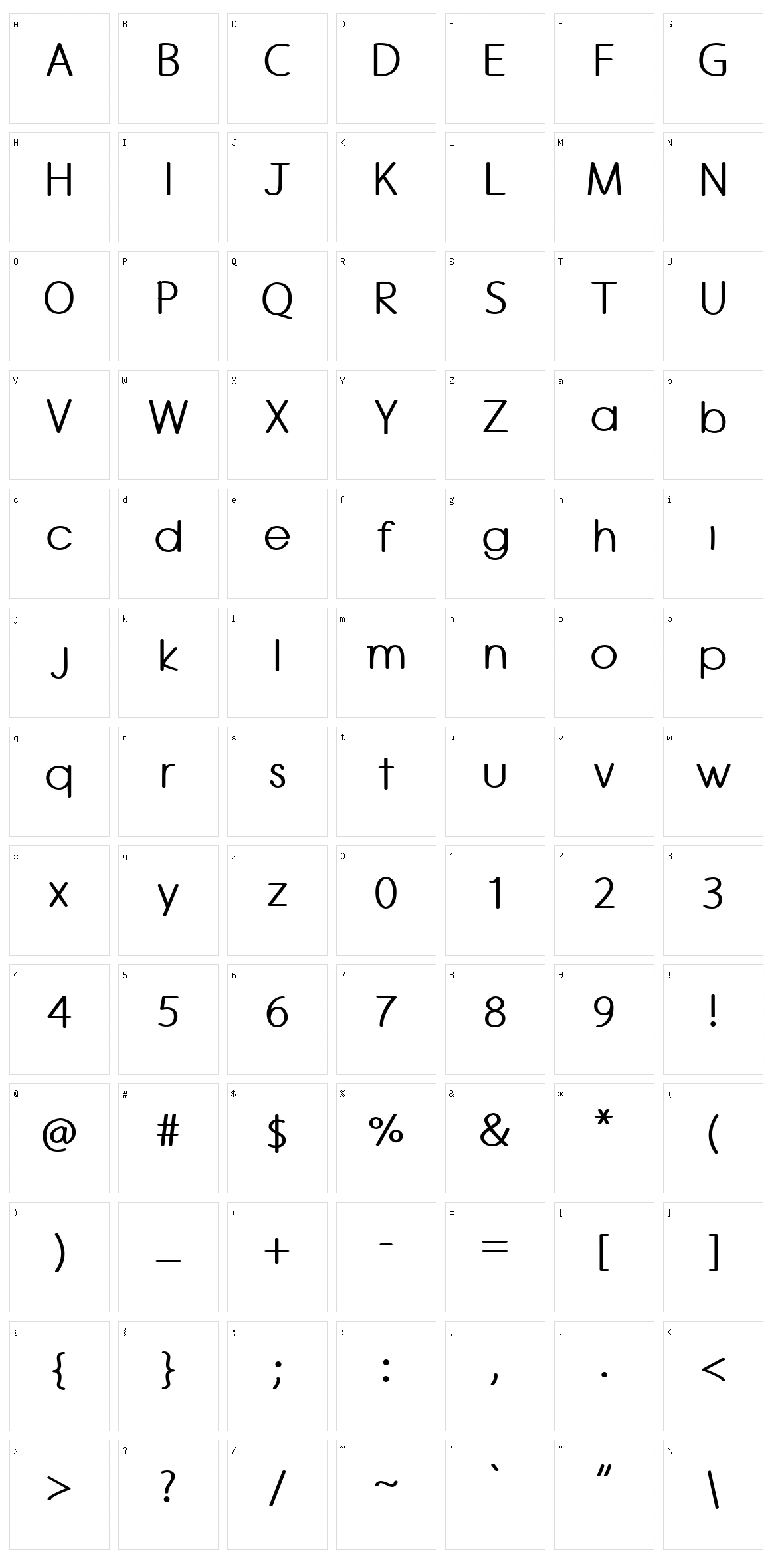 Rounded Vale Character Set