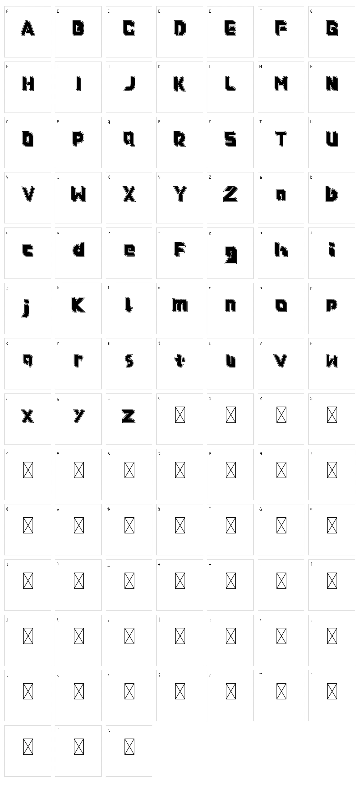 Roundfra Character Set