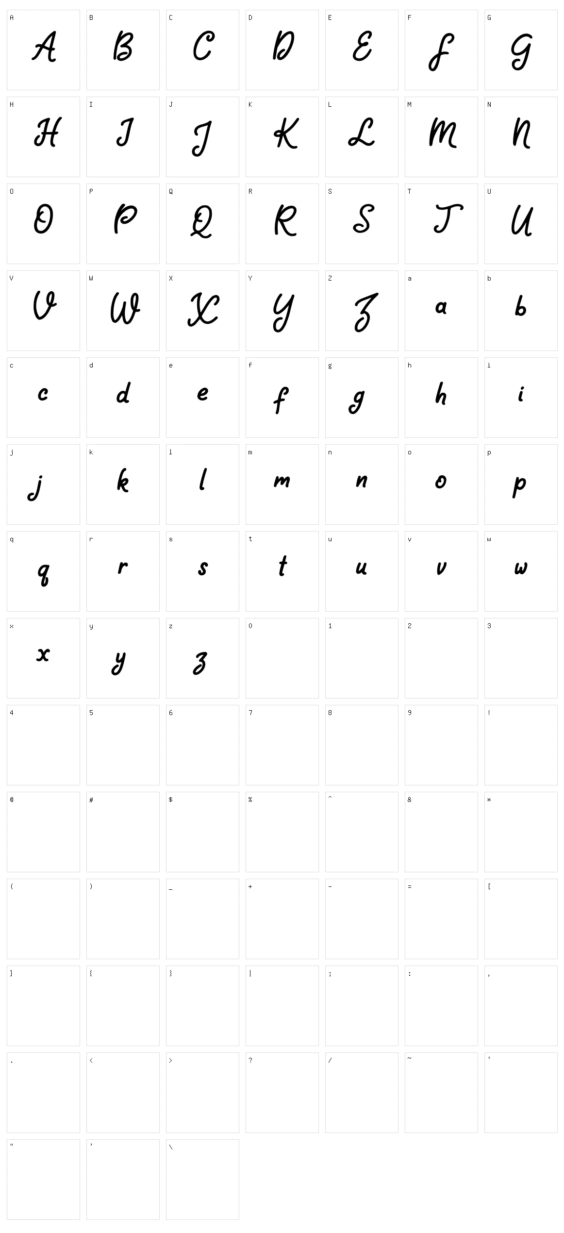 Falling Button Character Set