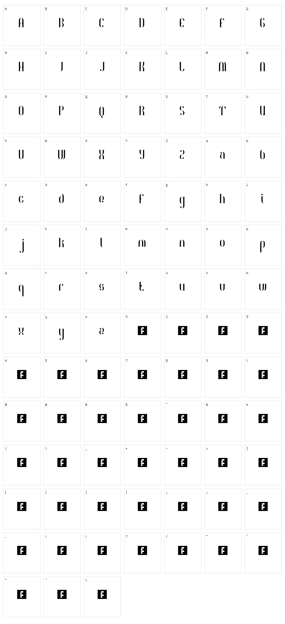Royalty Code Character Set