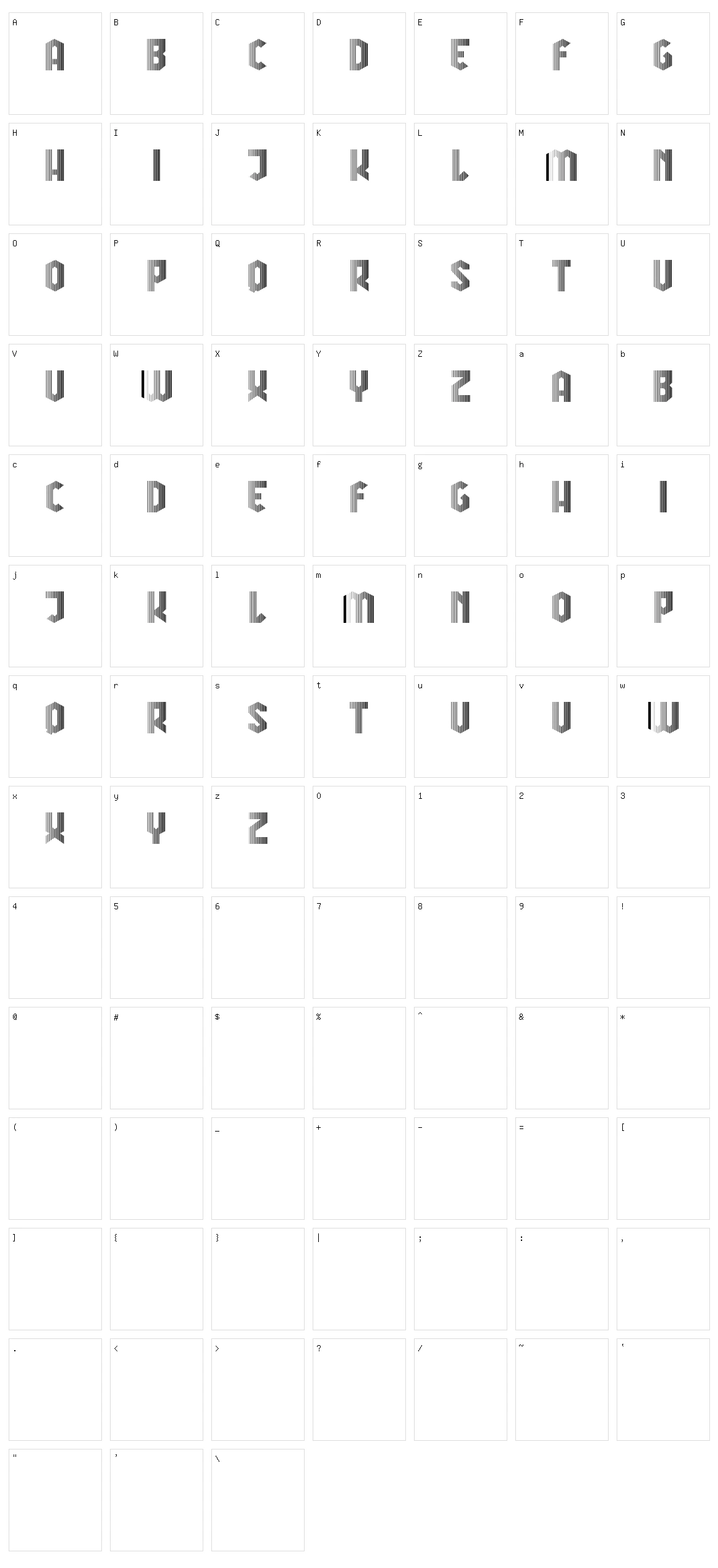 Ruine Character Set