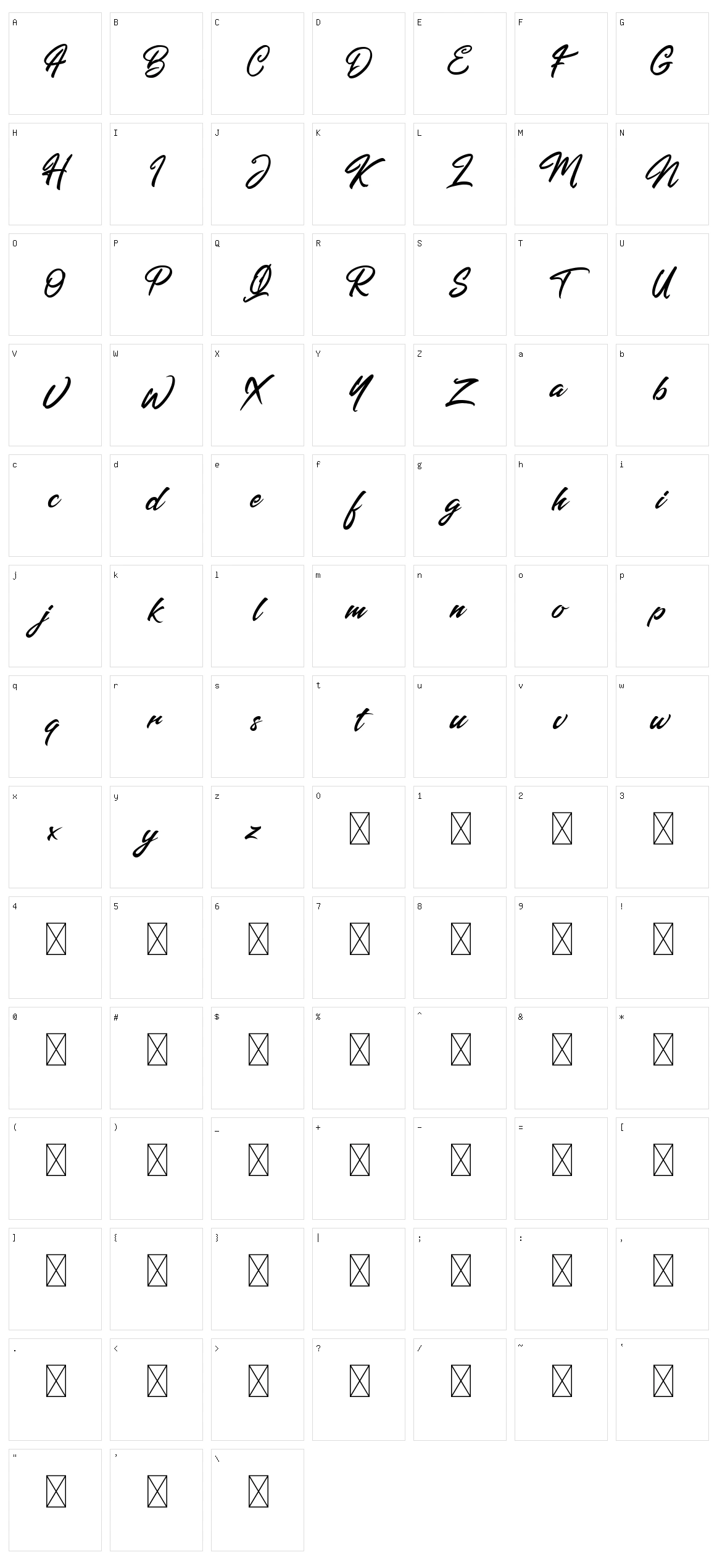Americanism Character Set