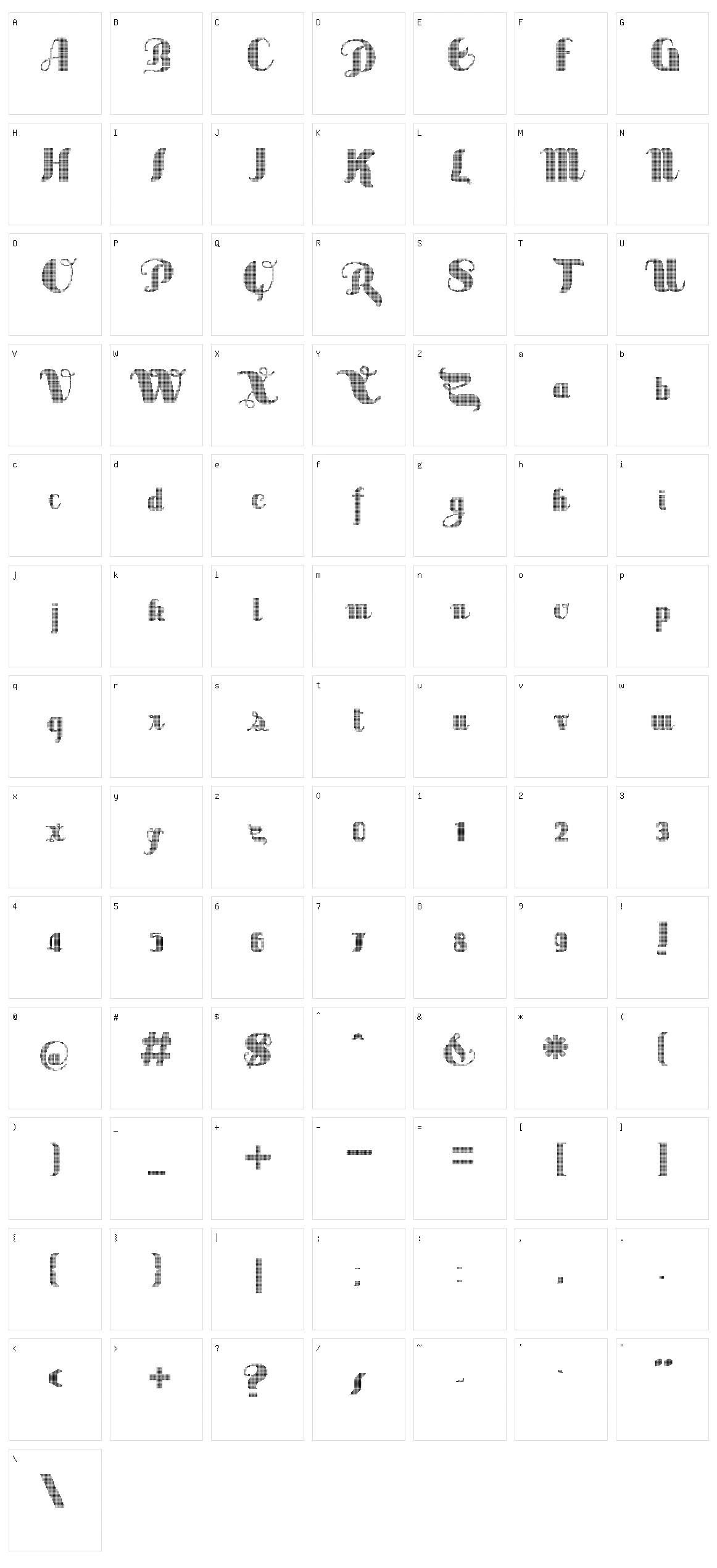 Sabor Digital Character Set