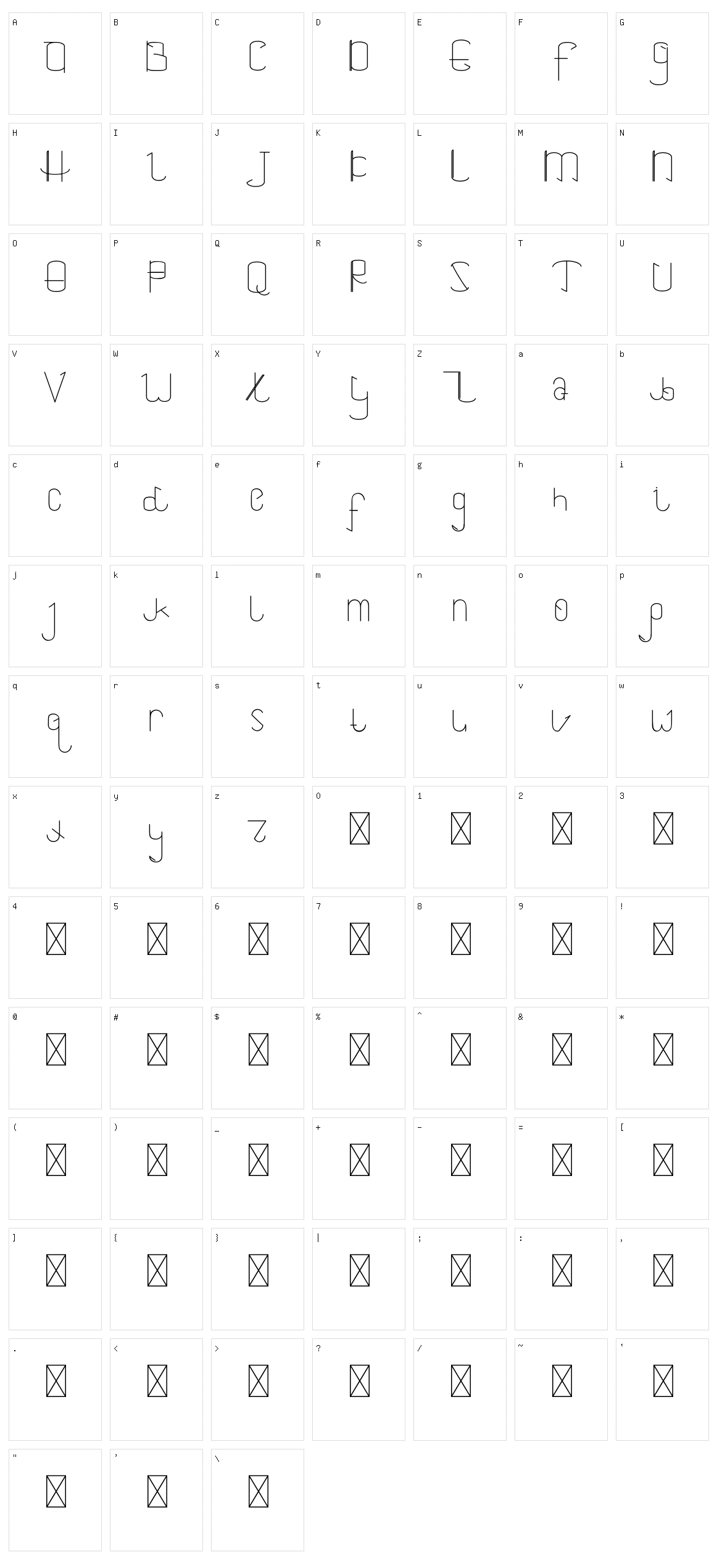 Saeela Nuary Serif Character Set