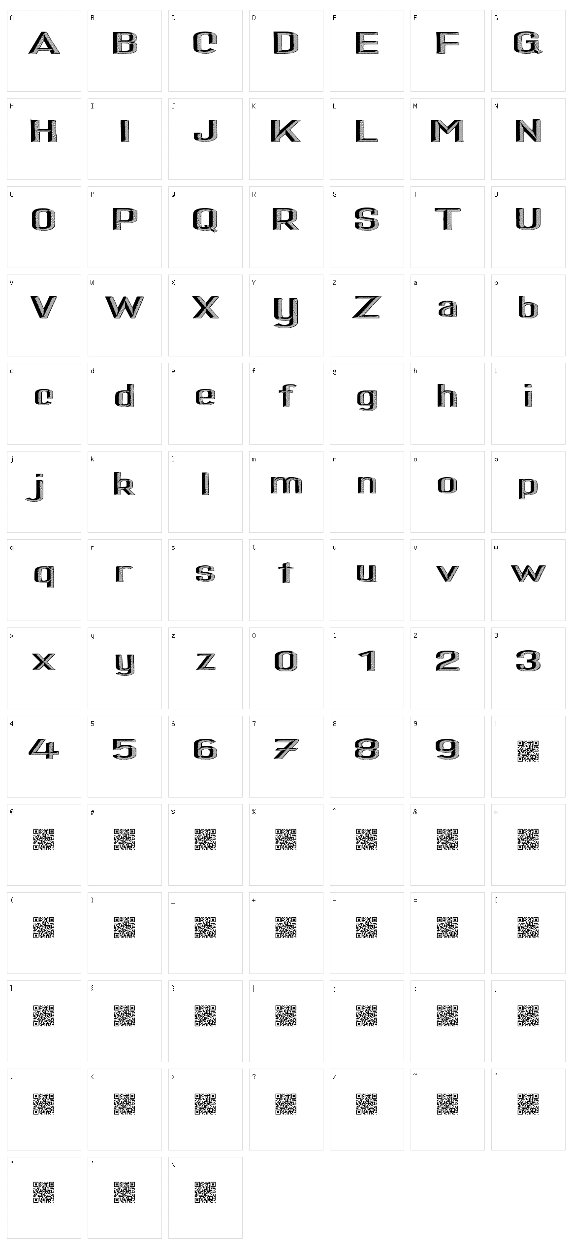 Salty Beach Character Set