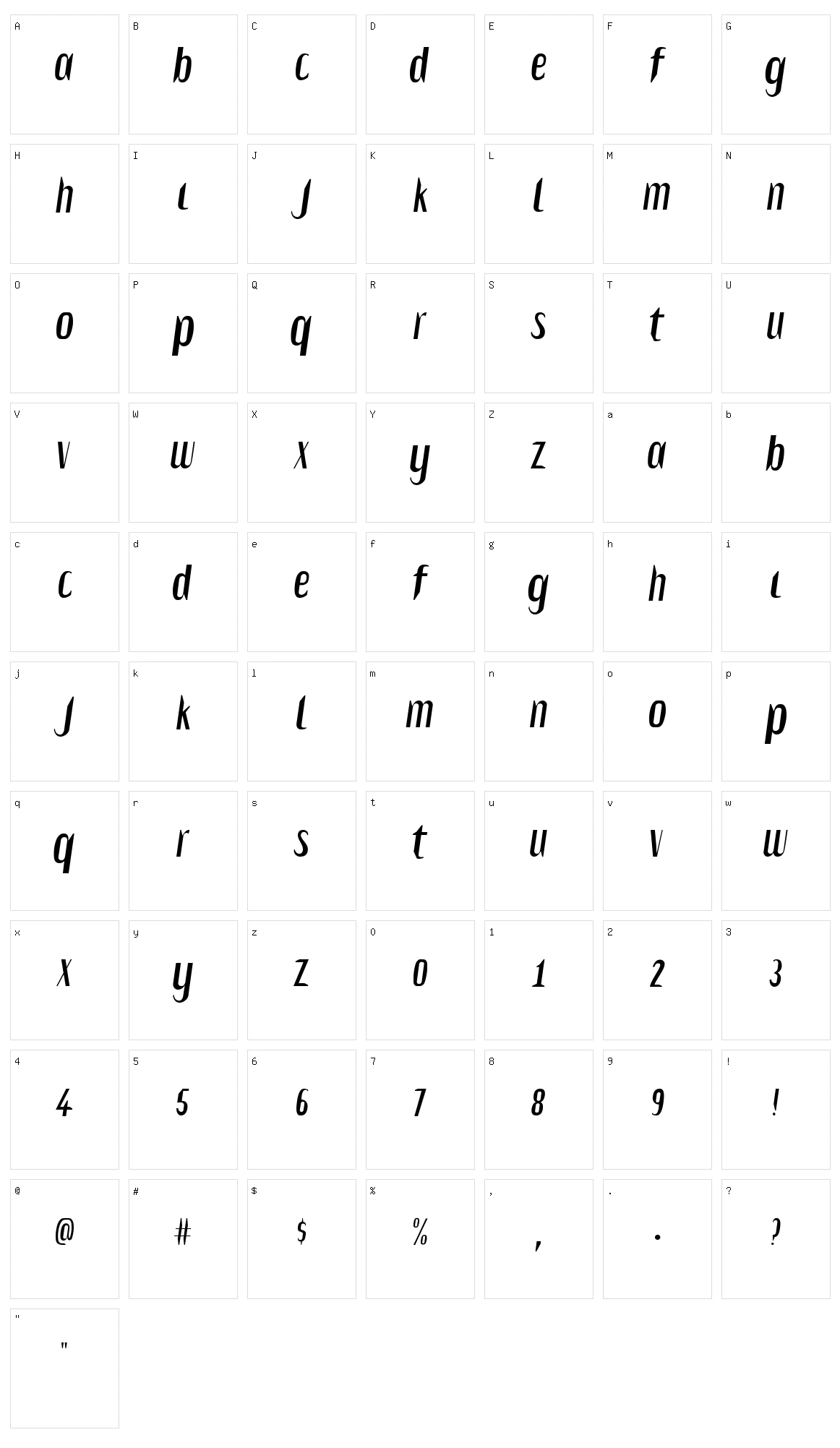 Salvesen Character Set