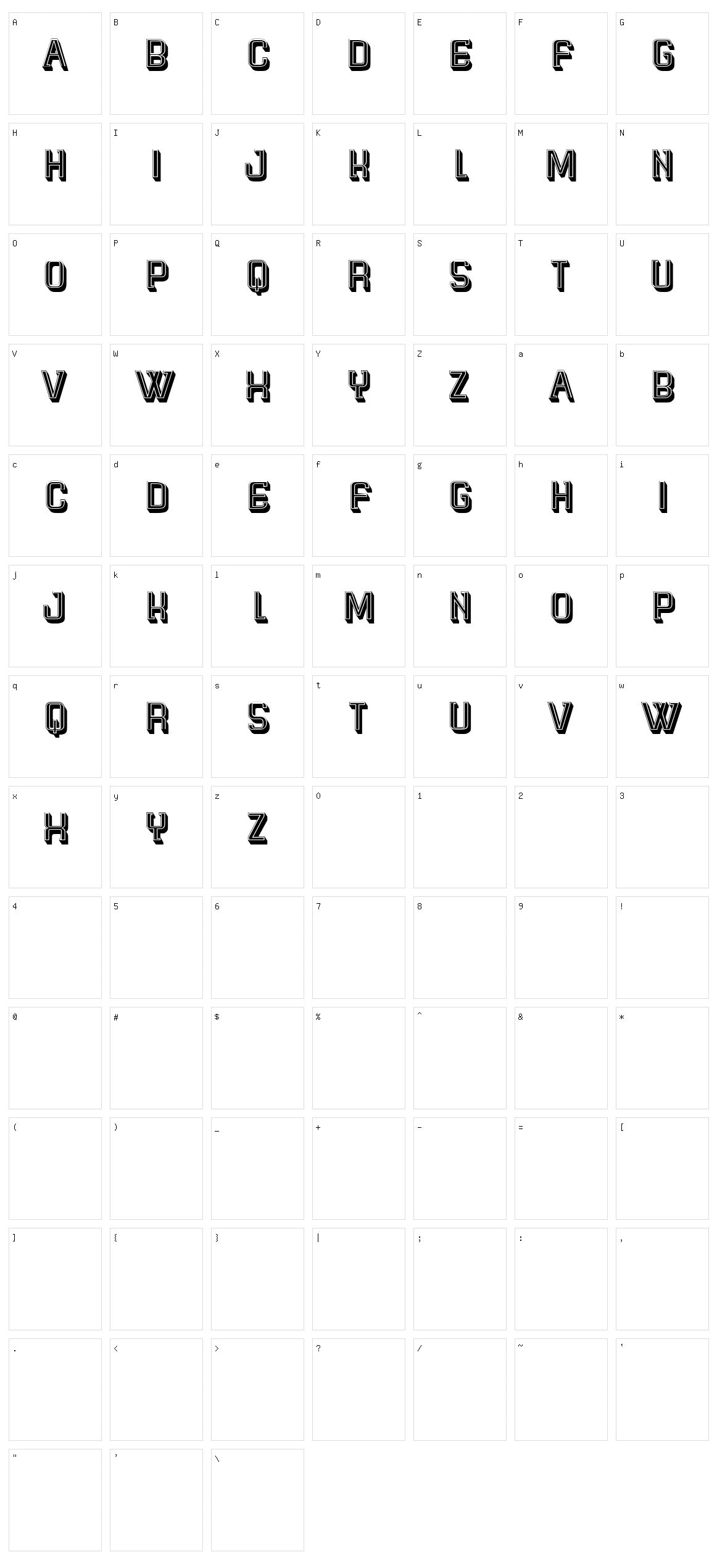 Samuray Character Set