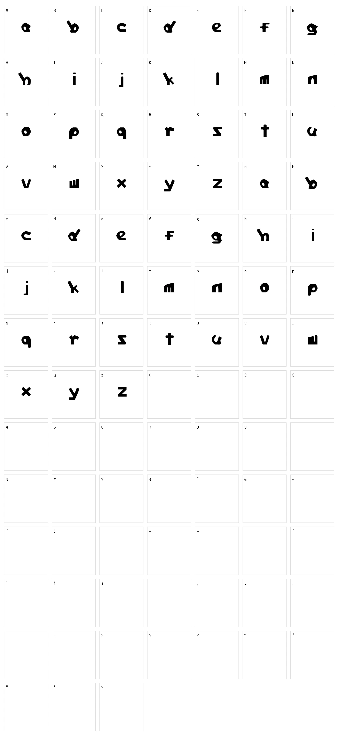 Sanctuary Character Set