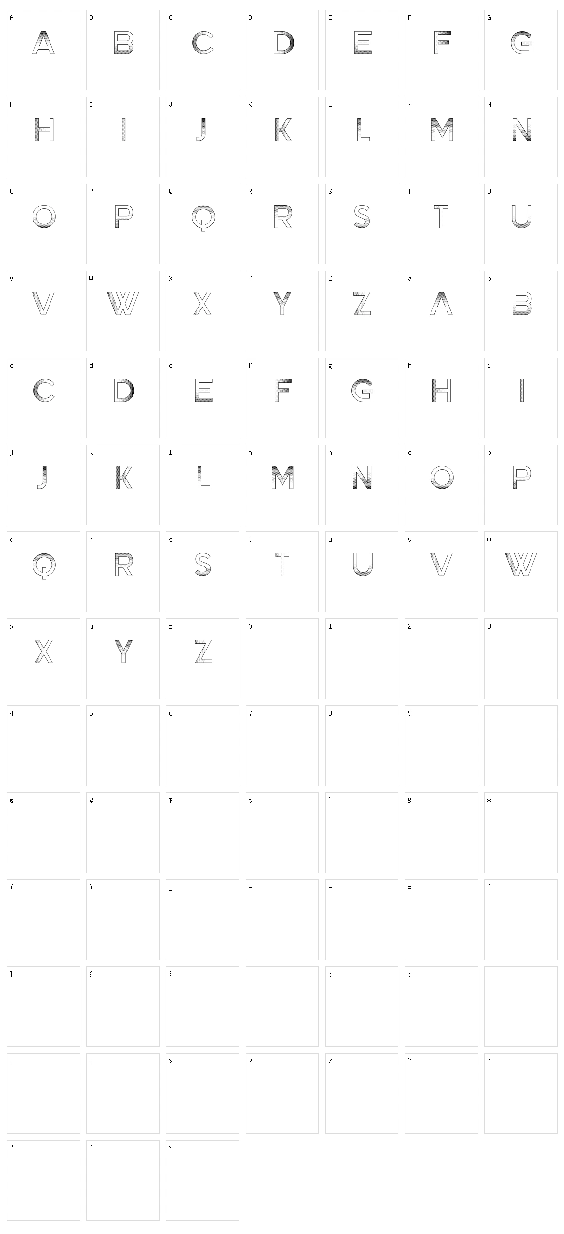 Sangria Character Set