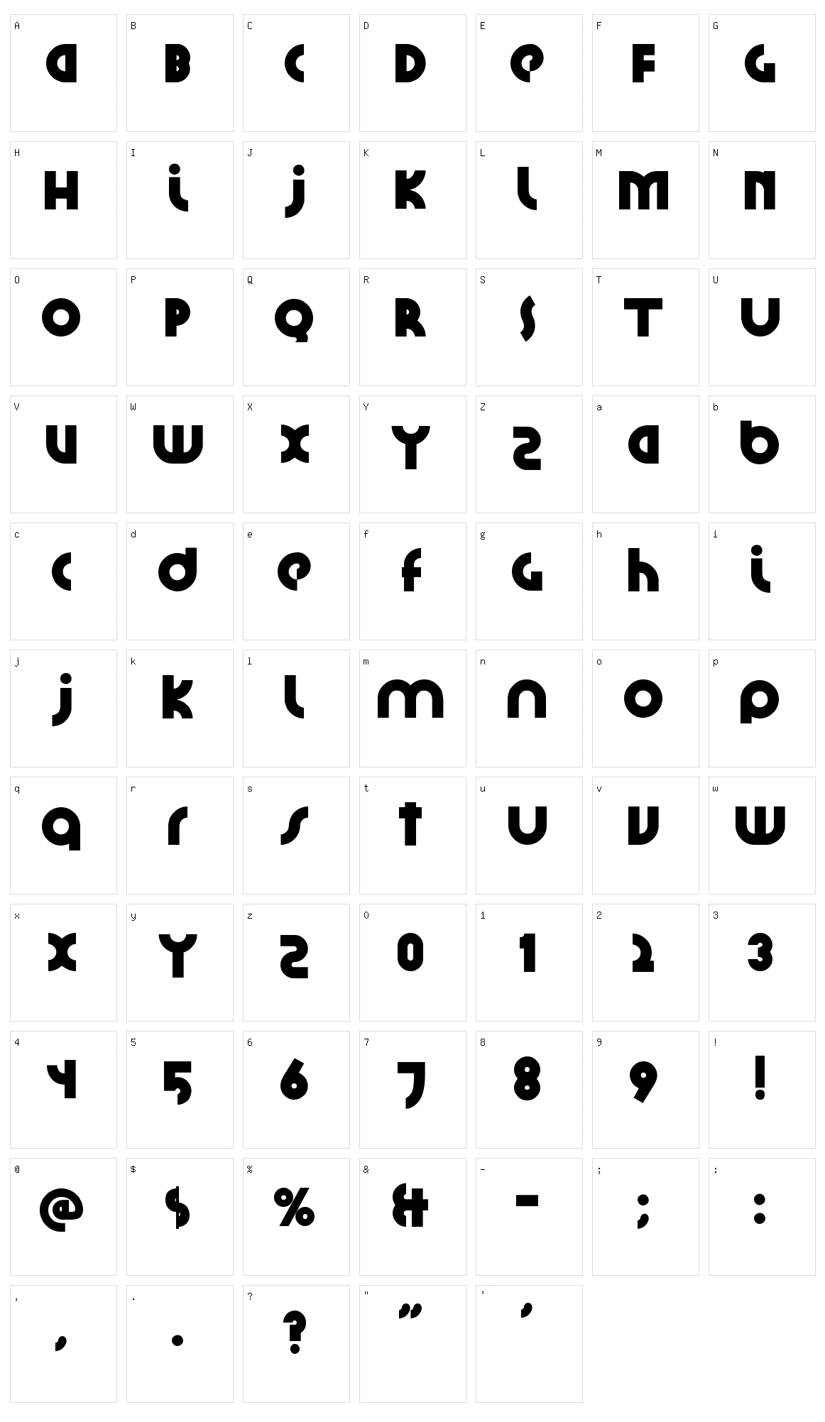 Santiako Character Set