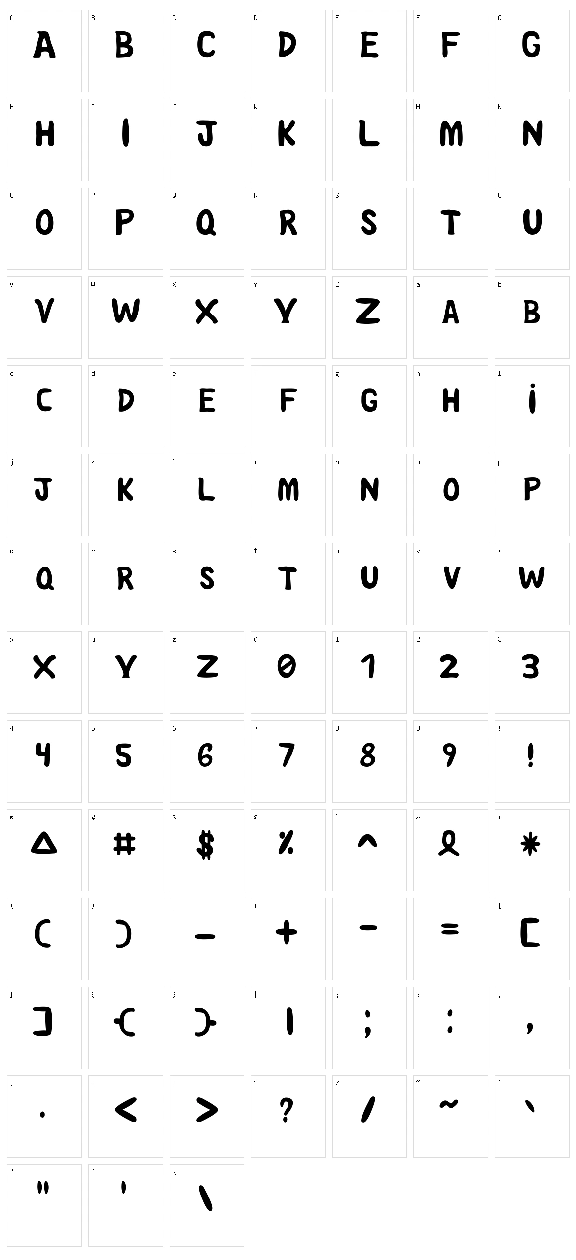 SÃ£o Roque Character Set