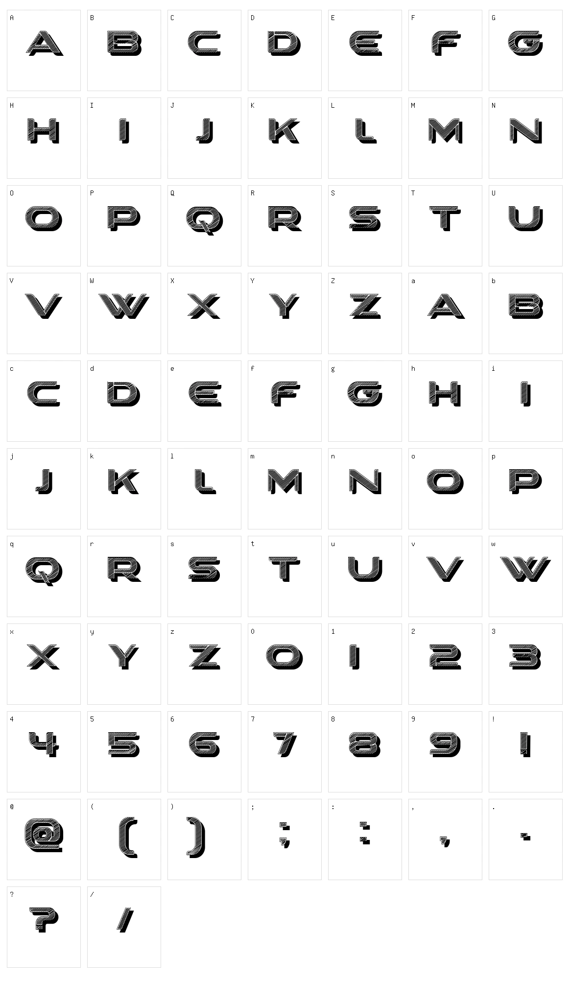Sarah Character Set