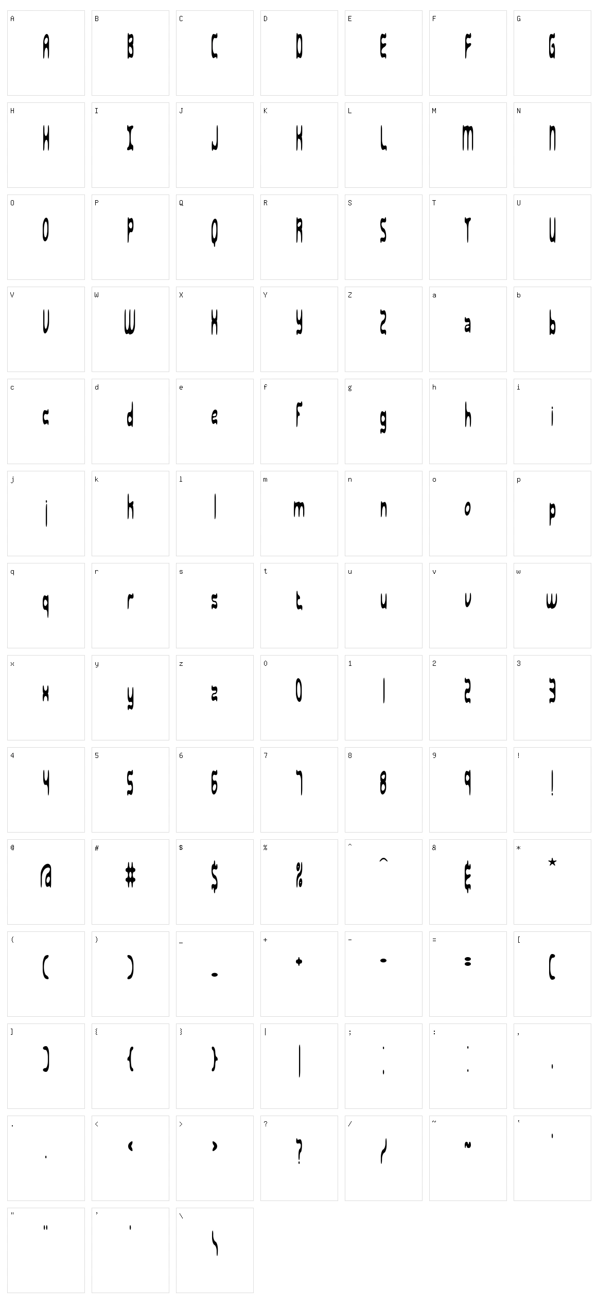 Sarcastic BRK Character Set