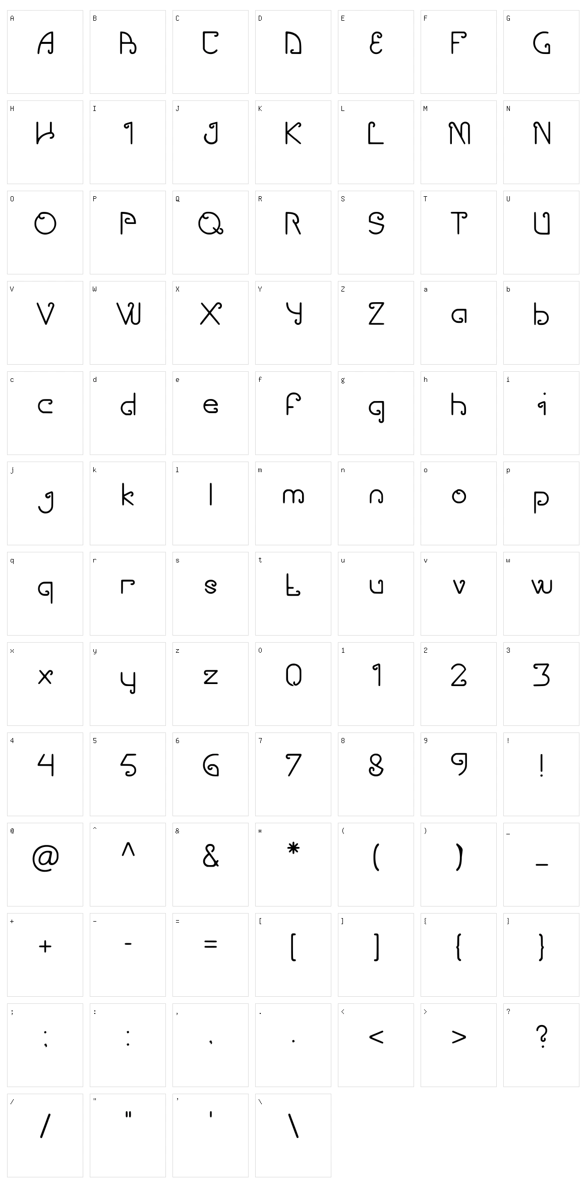 Sawung Character Set
