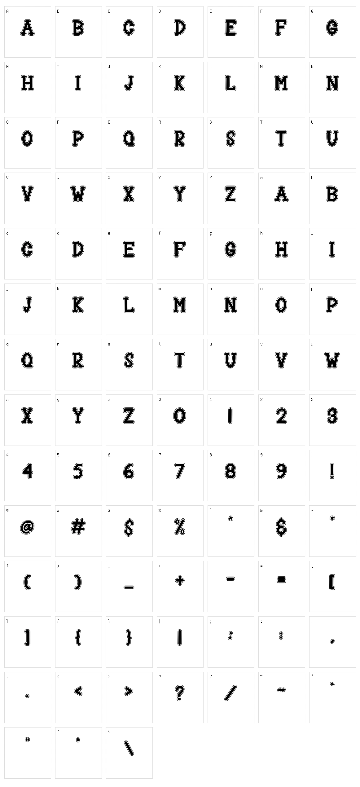 Schoolkid Character Set