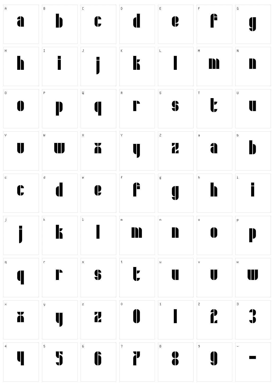 Schrofer Character Set