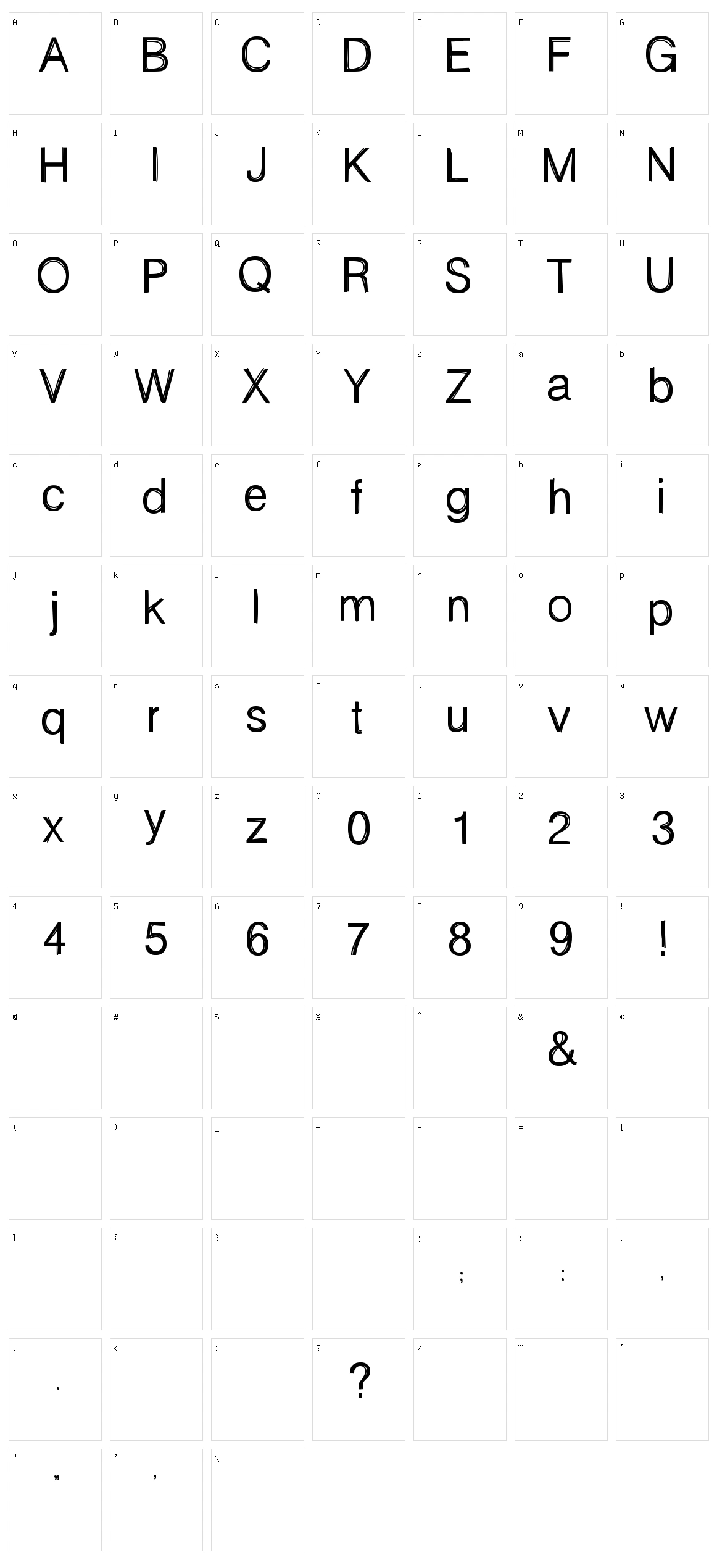 Sciallo Character Set