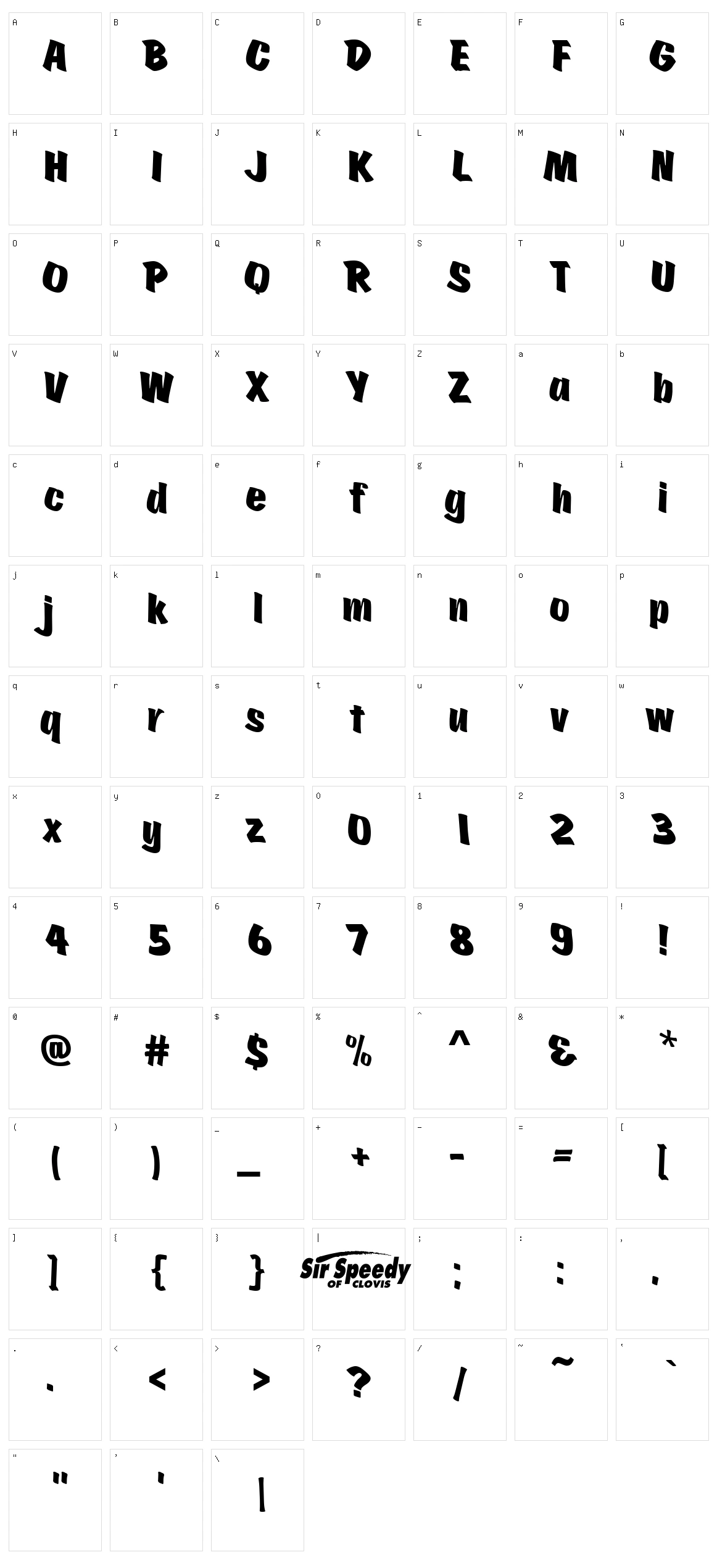 Scratch Character Set