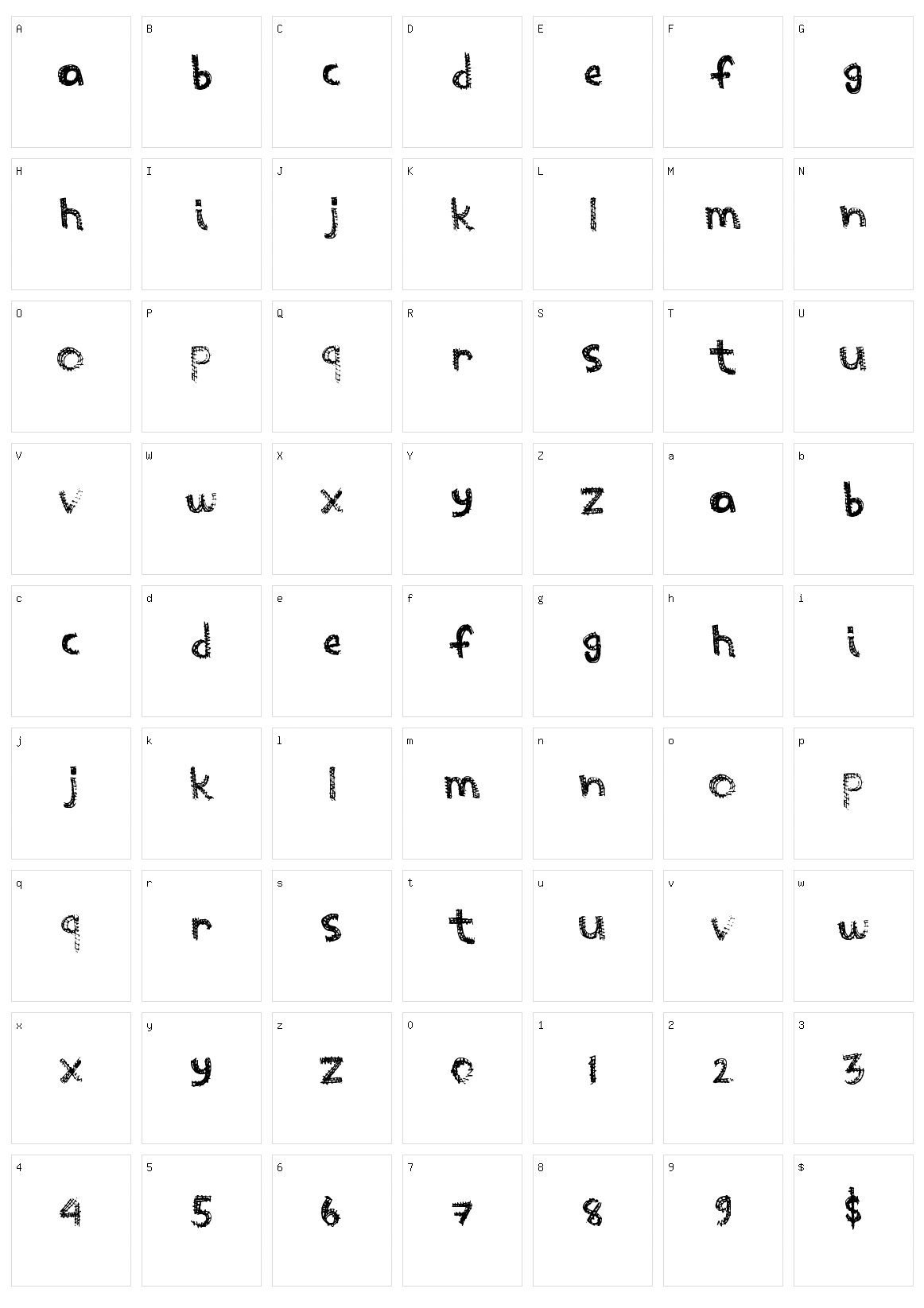 Scratch This Character Set