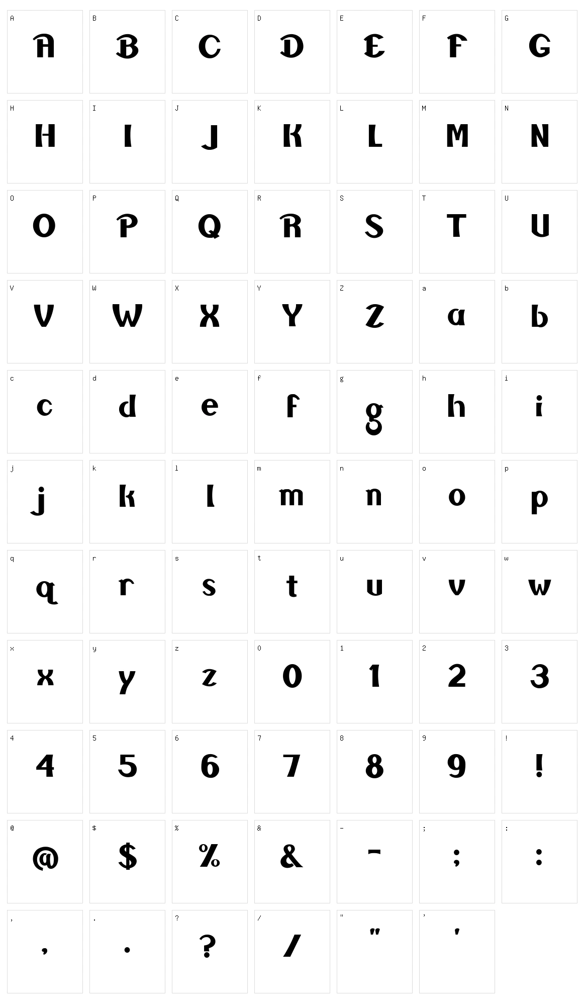 Seasalt Character Set