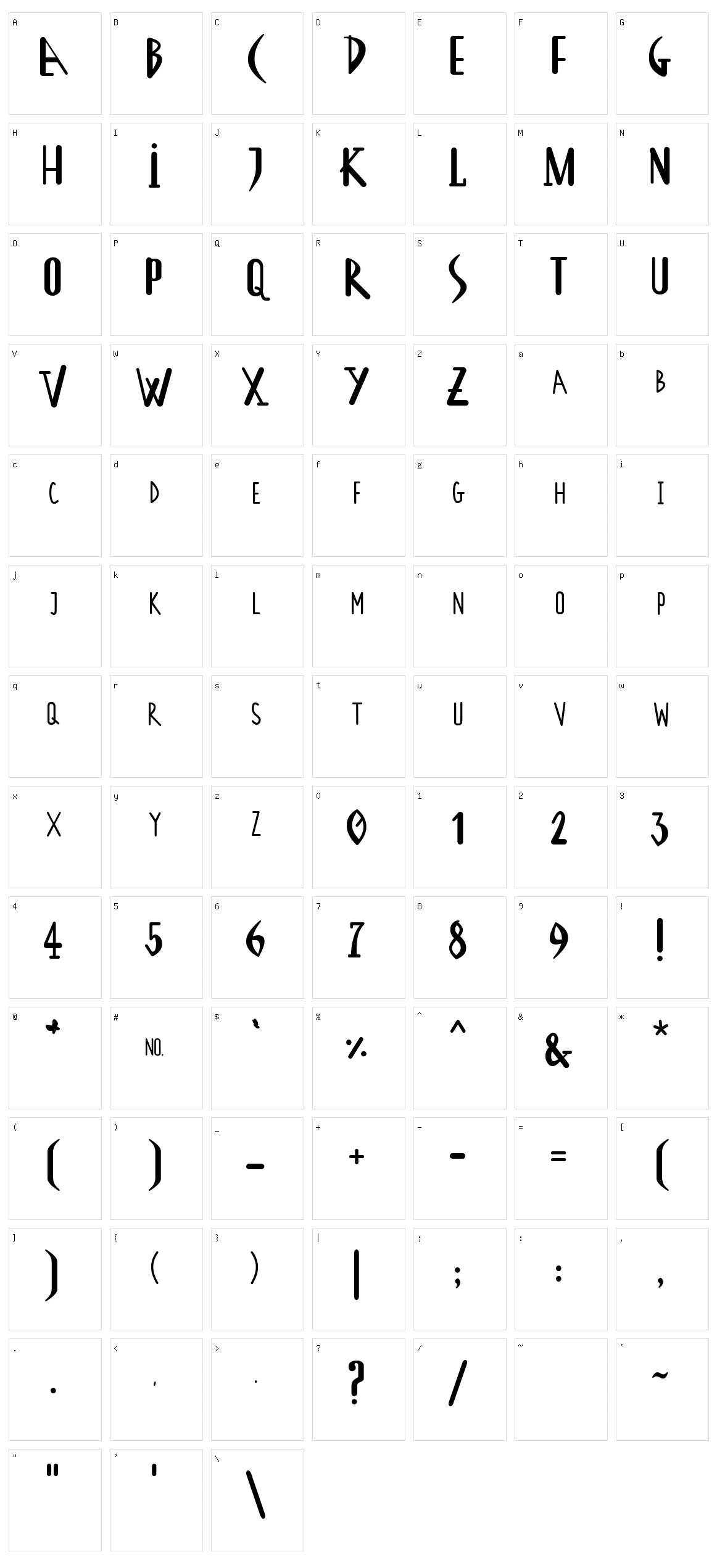 Seeds Character Set