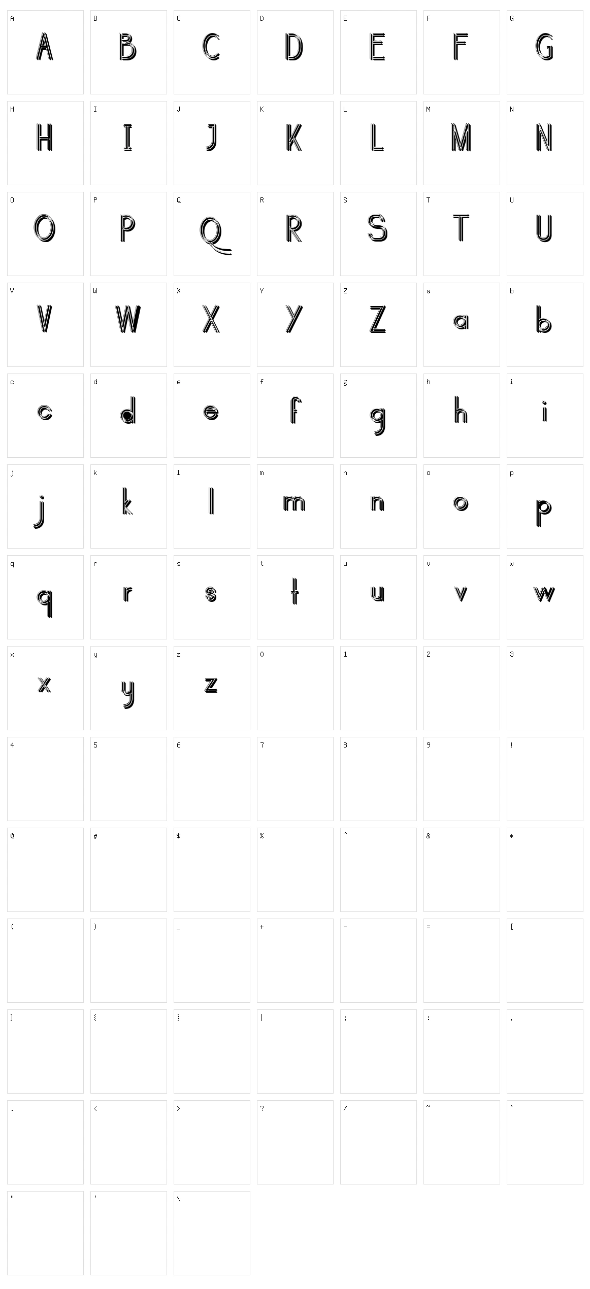 Selari Character Set