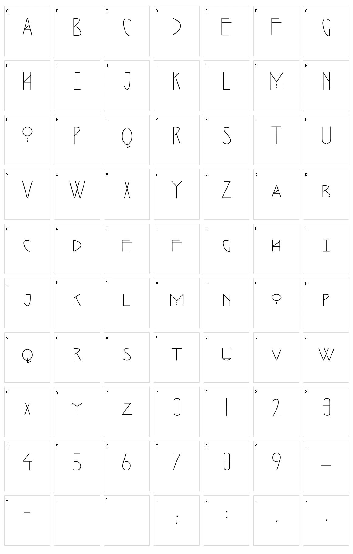 Seminole Character Set