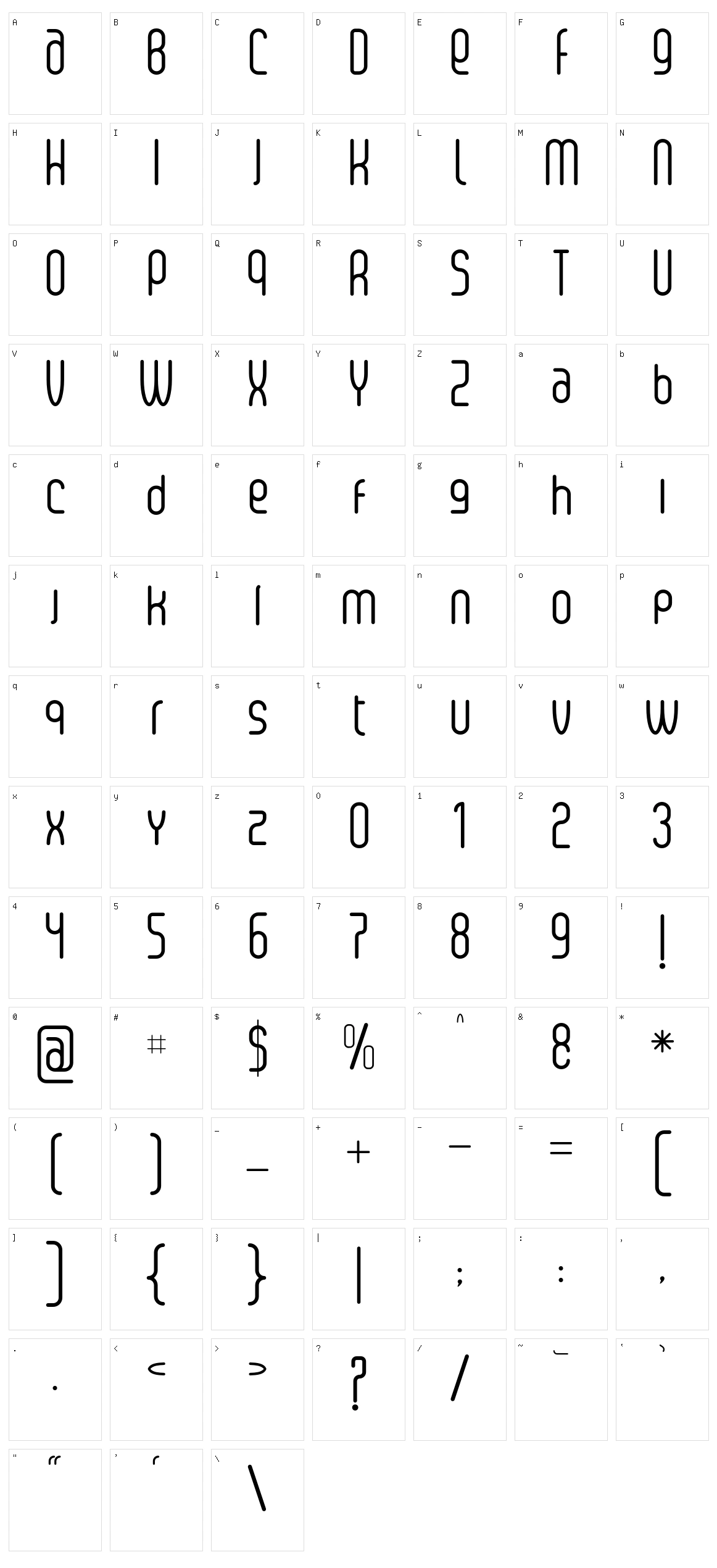 Senzi Character Set