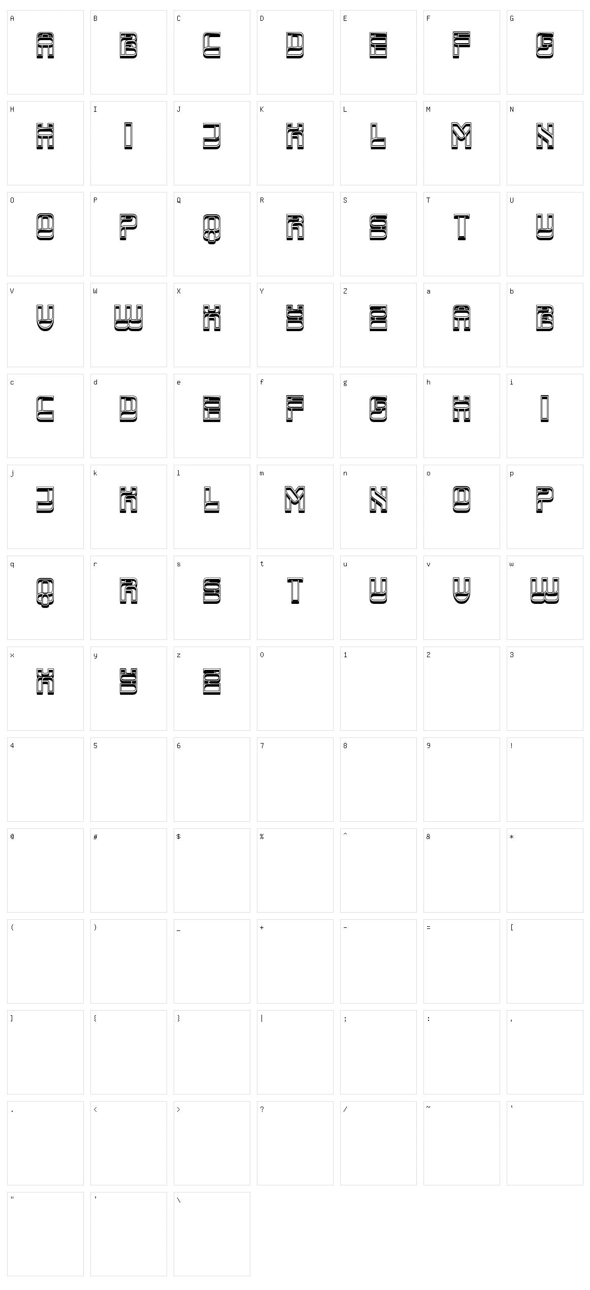 Service Character Set