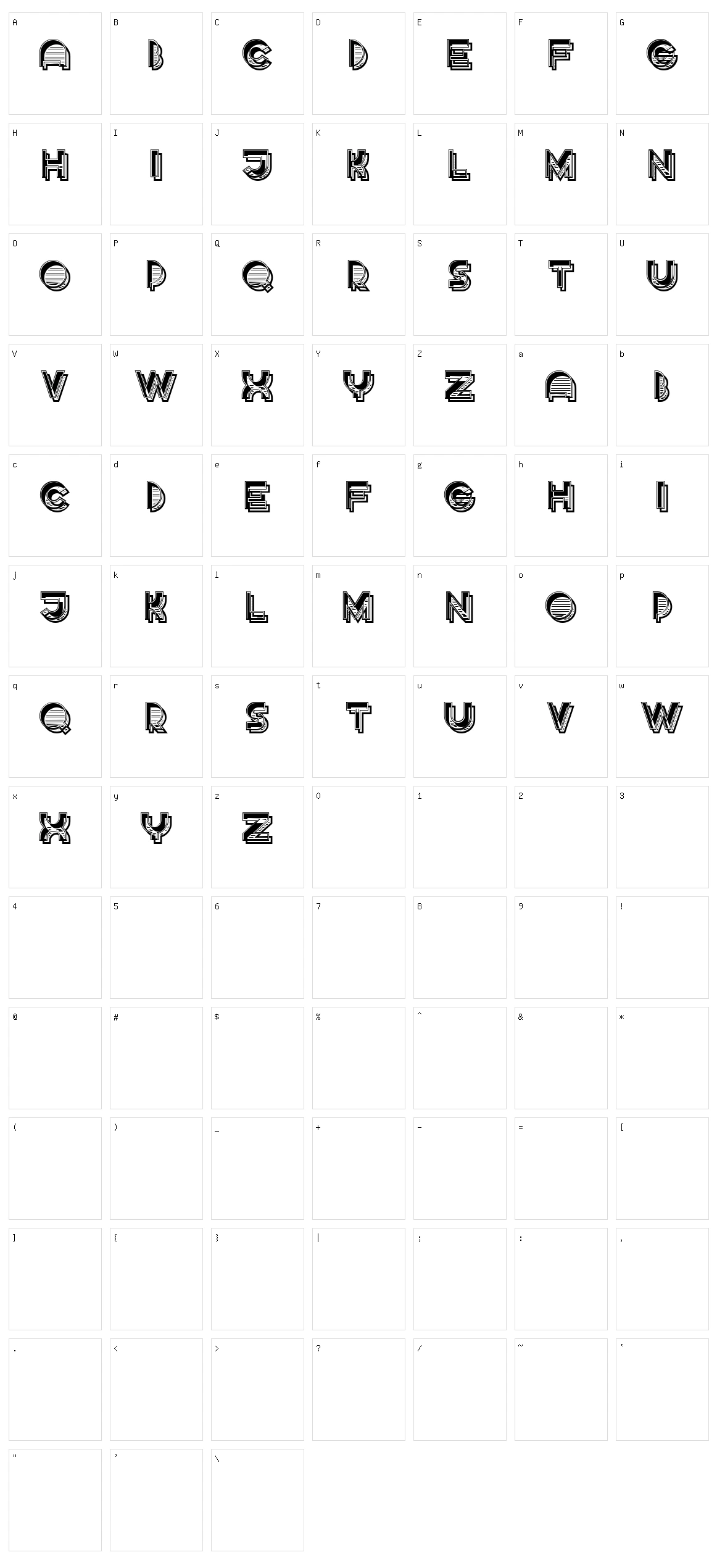 Shader Character Set