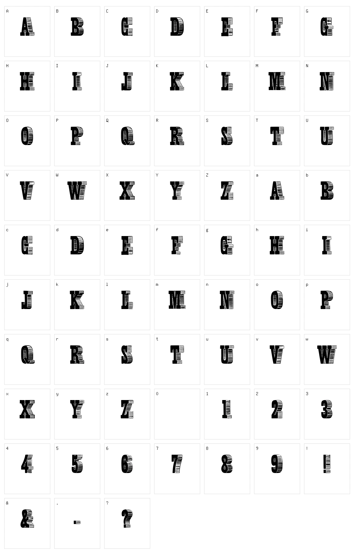 Shady Characters Character Set