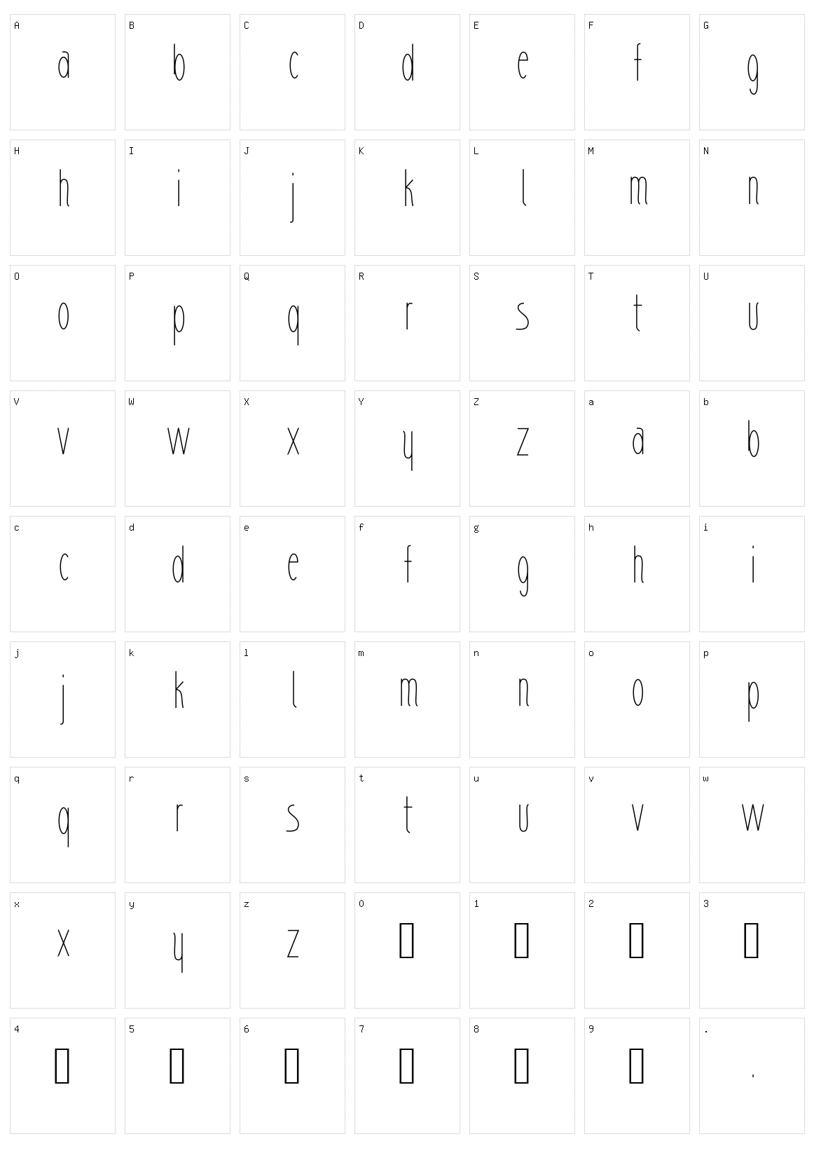 Sharik Character Set