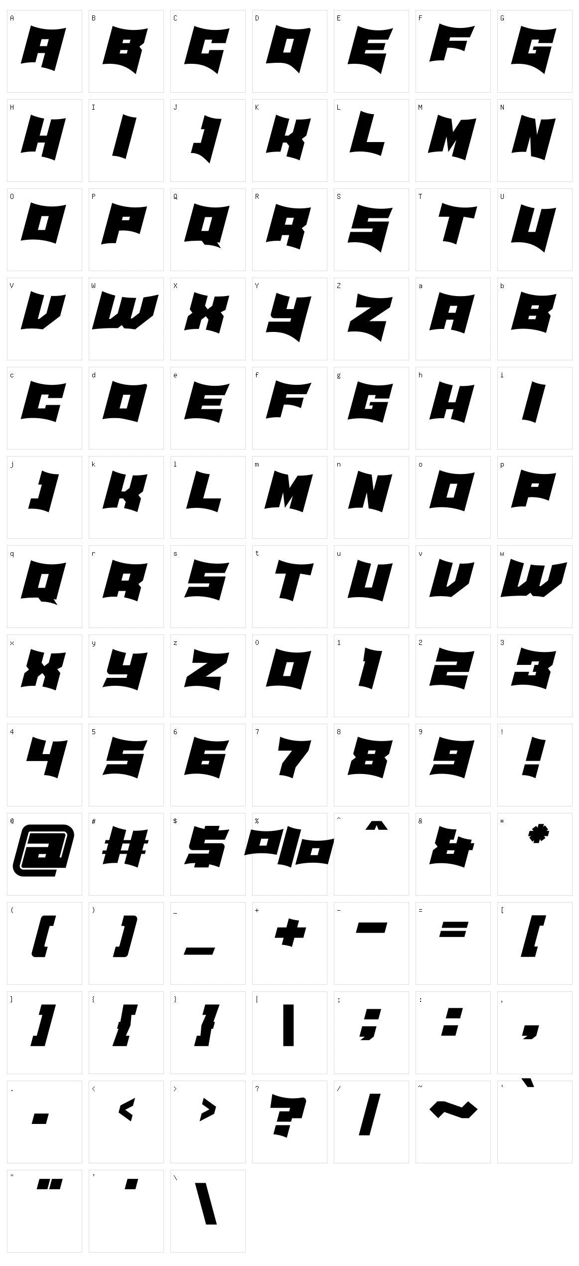 Shibe Character Set