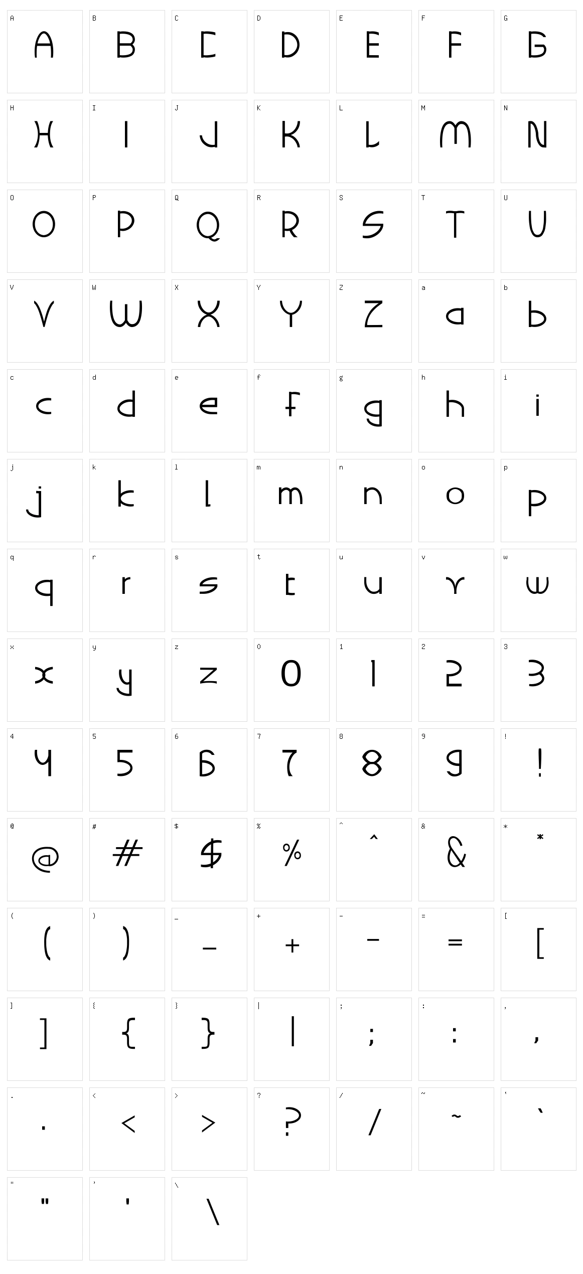 Sigaharu Character Set