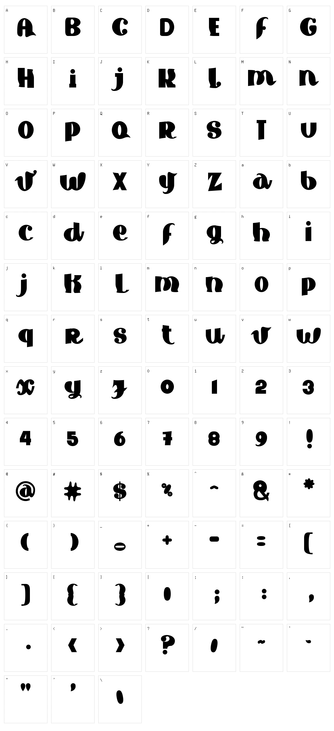 Silure Character Set