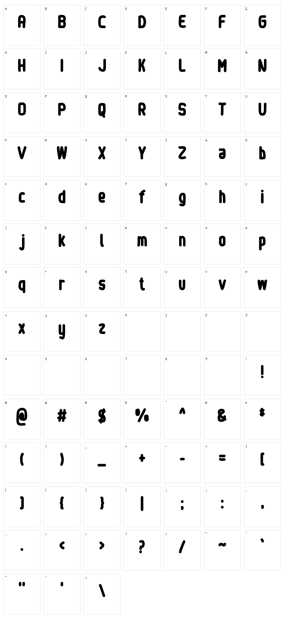 Sinewy Character Set